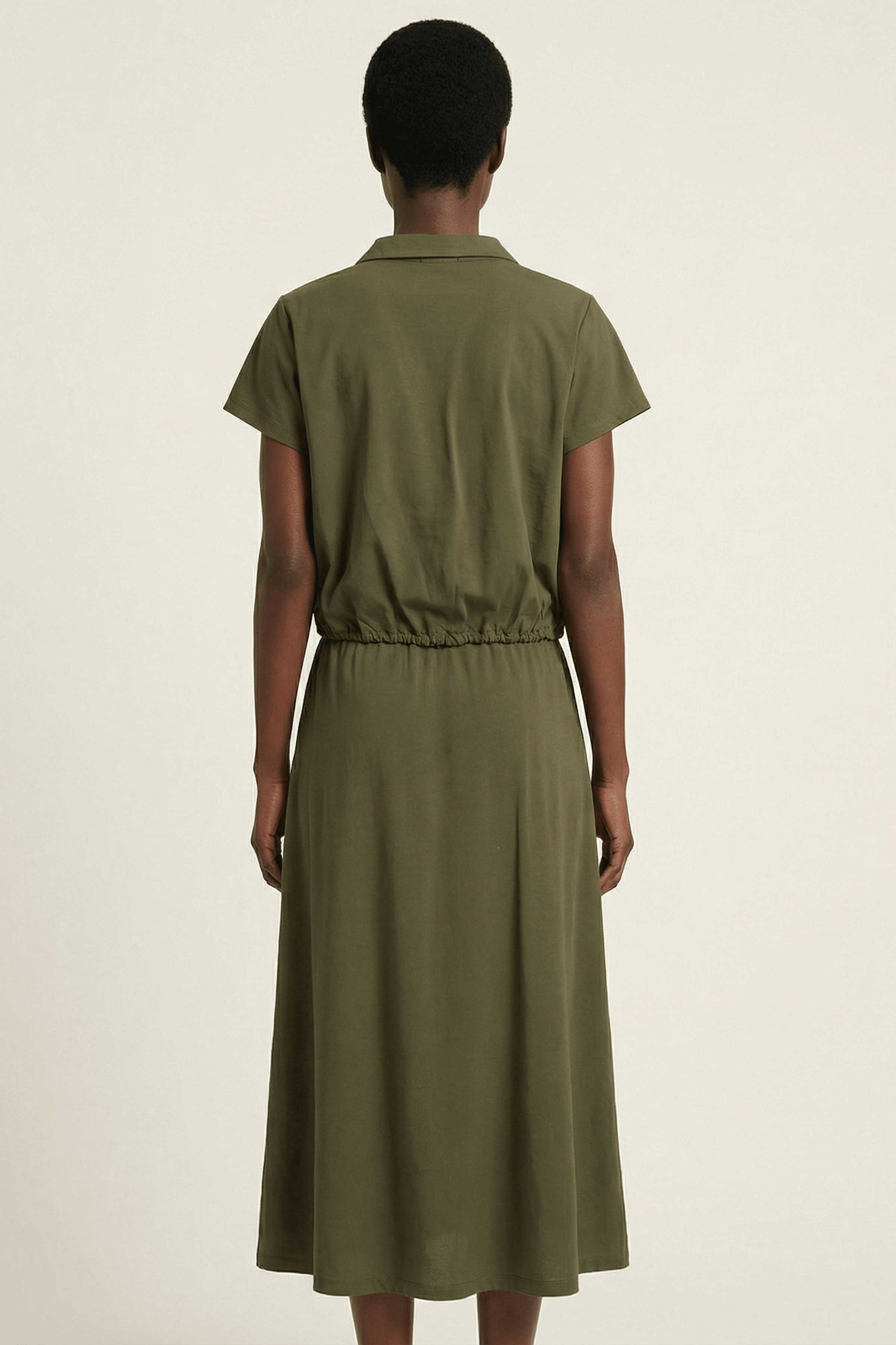 Falda verde militar larga con bordado palmeras al tono Lolitas&L - lolitasyl.com