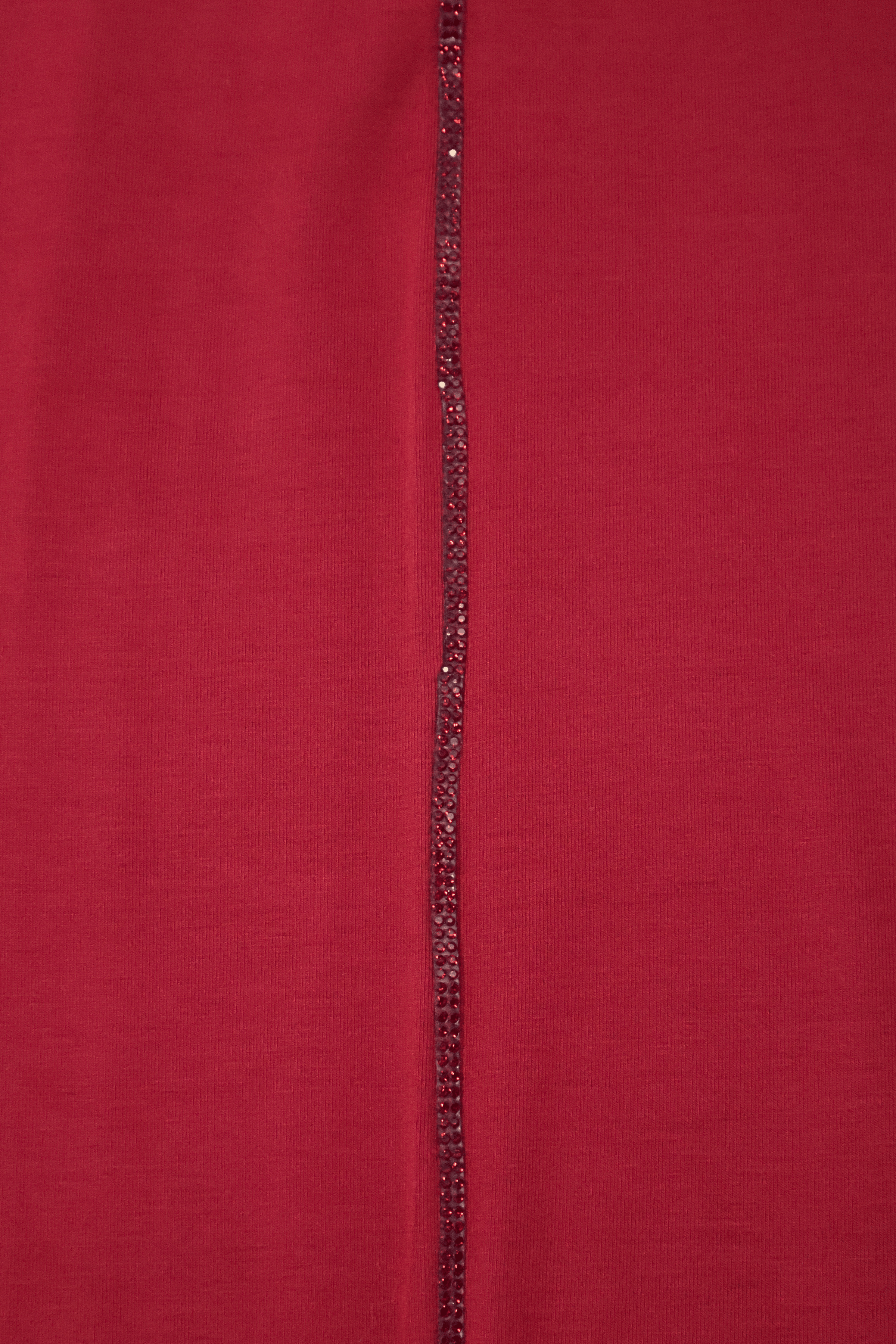 Falfa larga roja con abertura y strass en el delantero Lolitas&L - lolitasyl.com