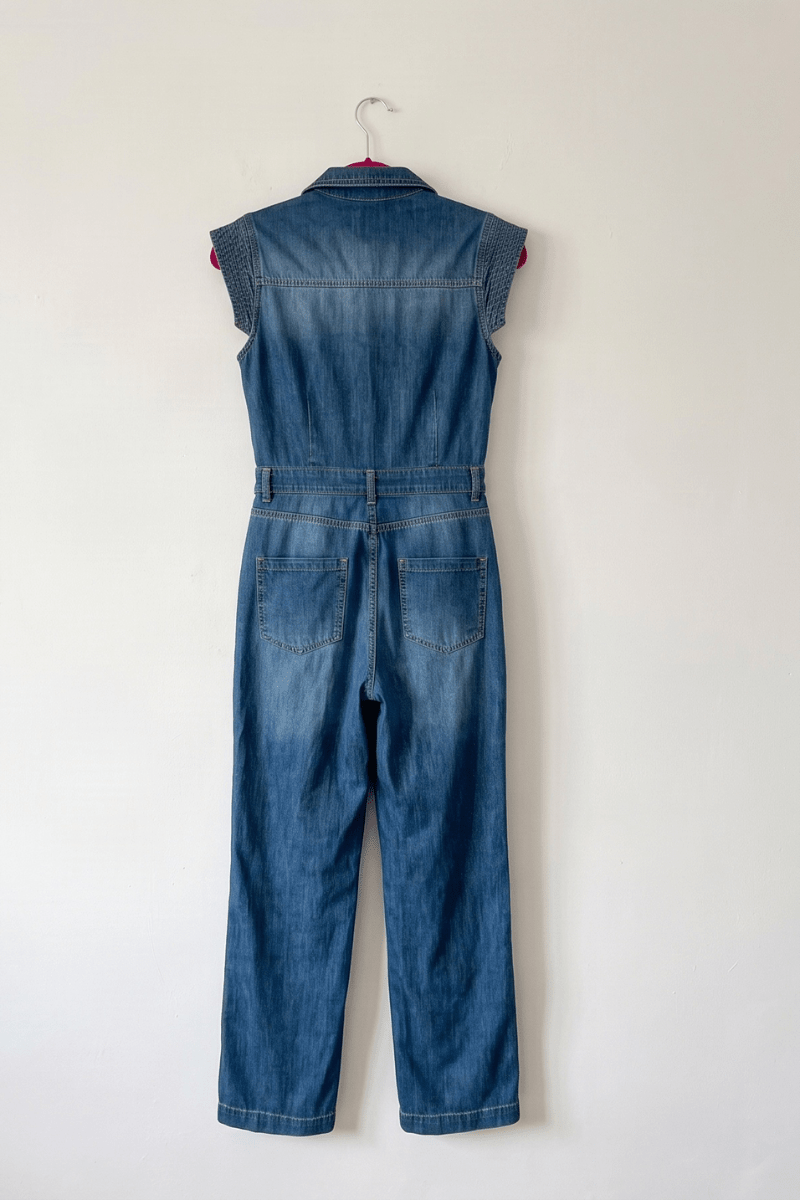 Mono Vaquero Azul con Cremallera y Manga Sisa Preloved - lolitasyl.com