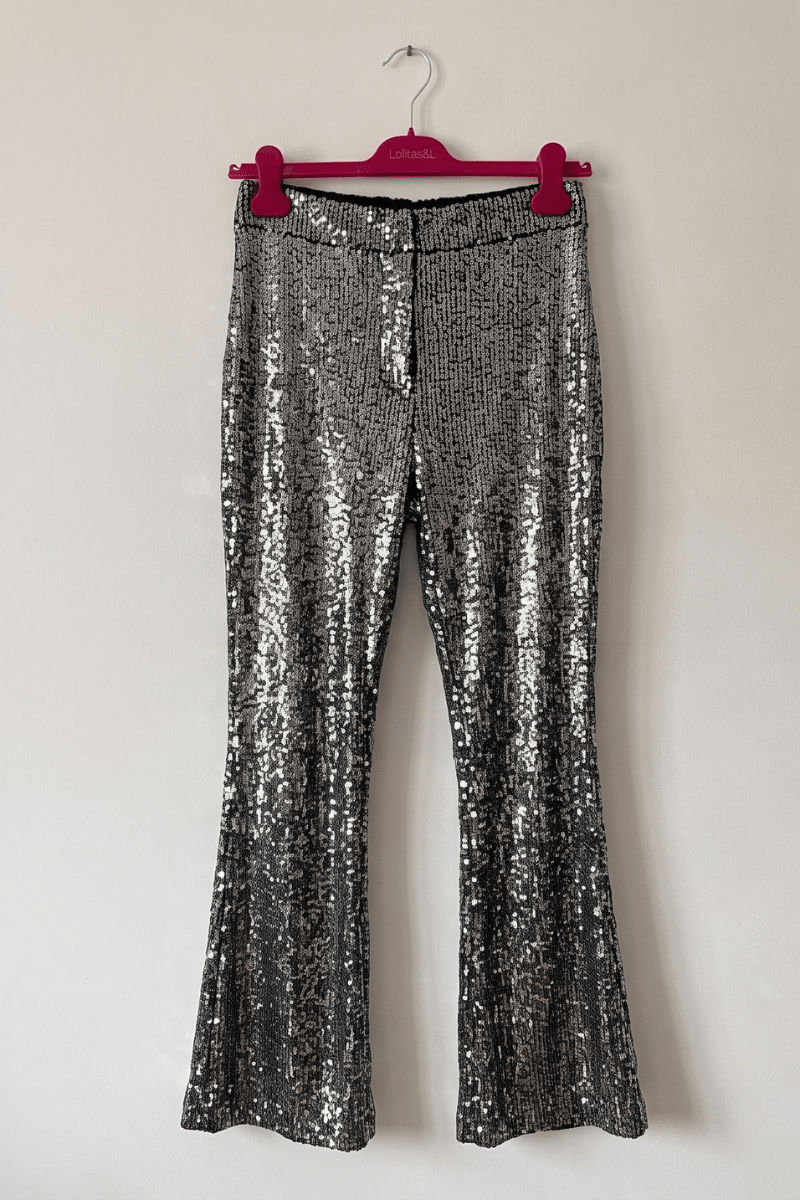 Pantalón Acampanado con Estampado Lentejuelas Preloved - lolitasyl.com