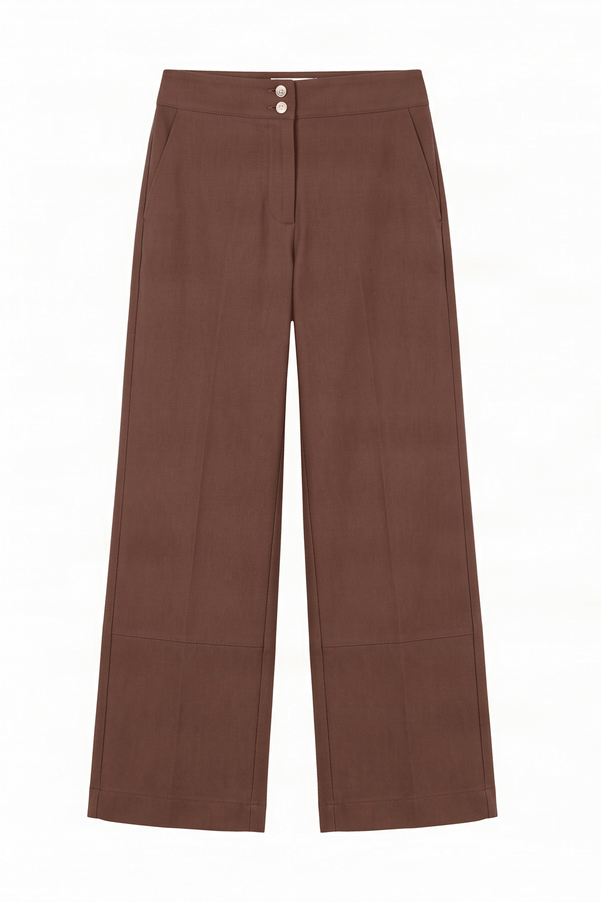Pantalon antelina marron corte con botones dorados Lolitas&L - lolitasyl.com