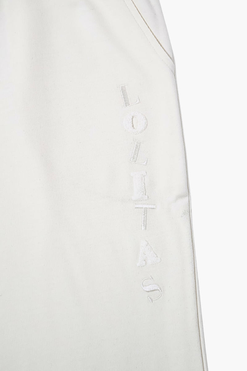 Pantalon blanco Preloved con goma y logo Lolitas&L - lolitasyl.com