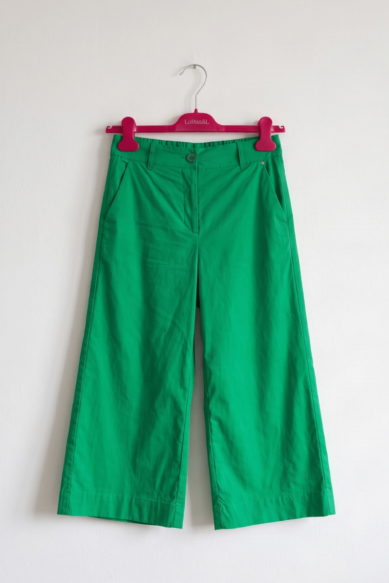 Pantalón Culotte Verde Esmeralda Preloved - lolitasyl.com