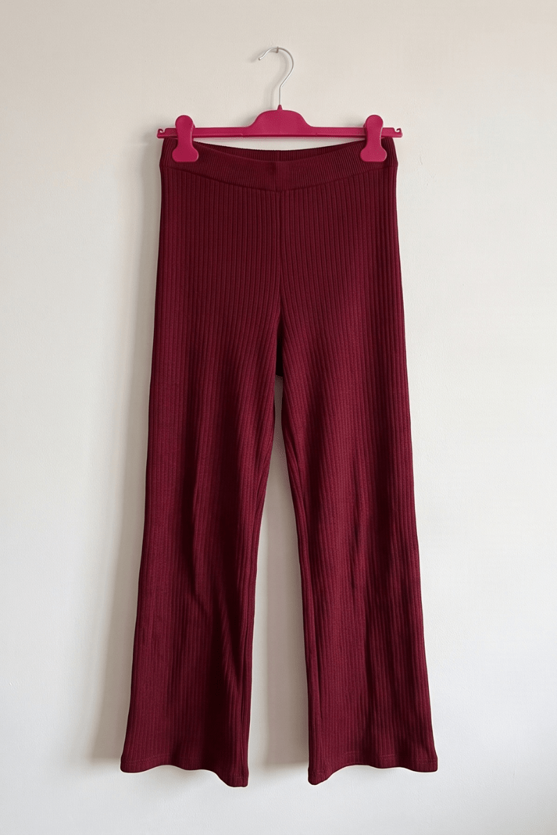 Pantalón de Punto Granate Canalé Preloved - lolitasyl.com