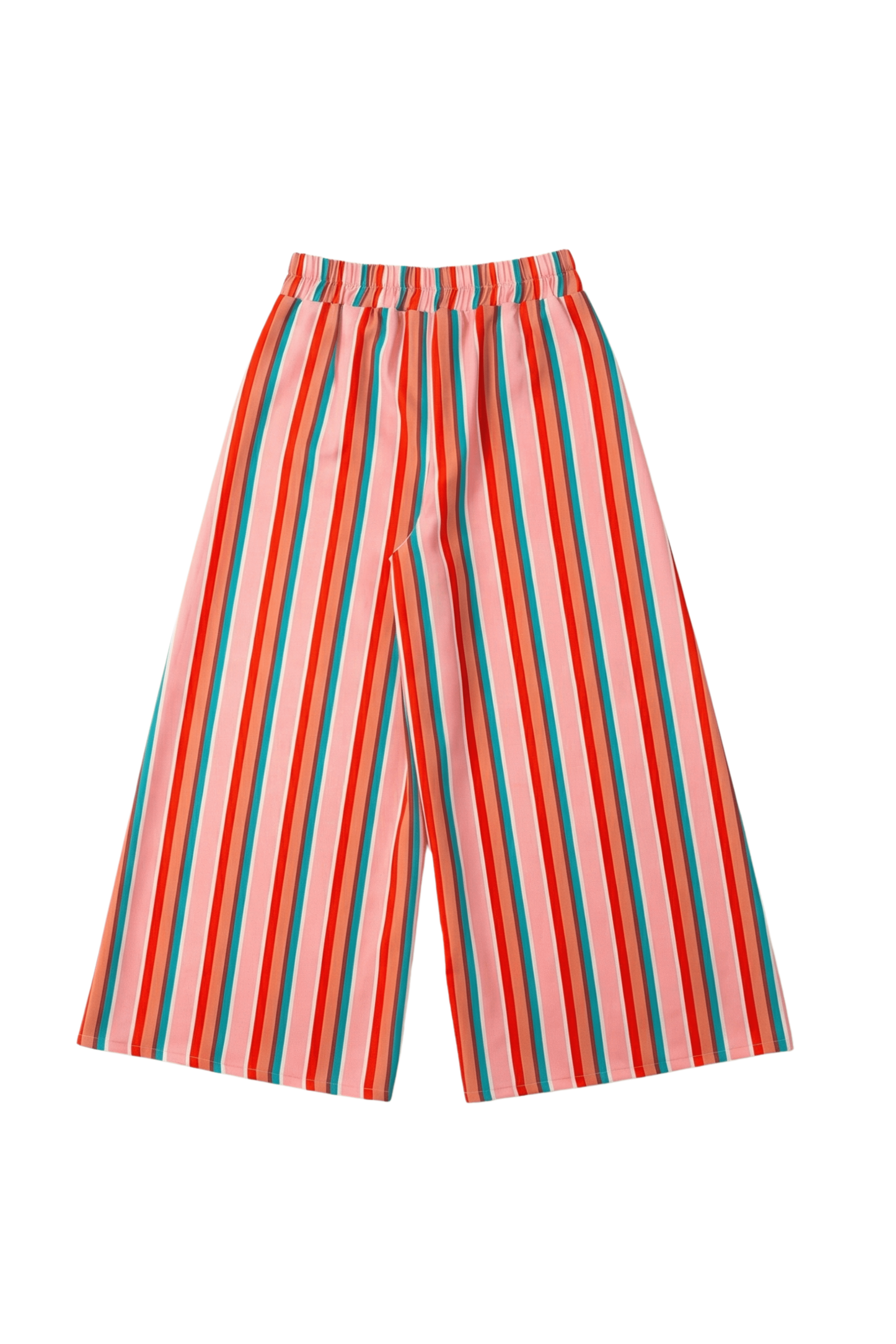 Pantalon estampado rayas tono rosa de pierna ancha Lolitas&L - lolitasyl.com