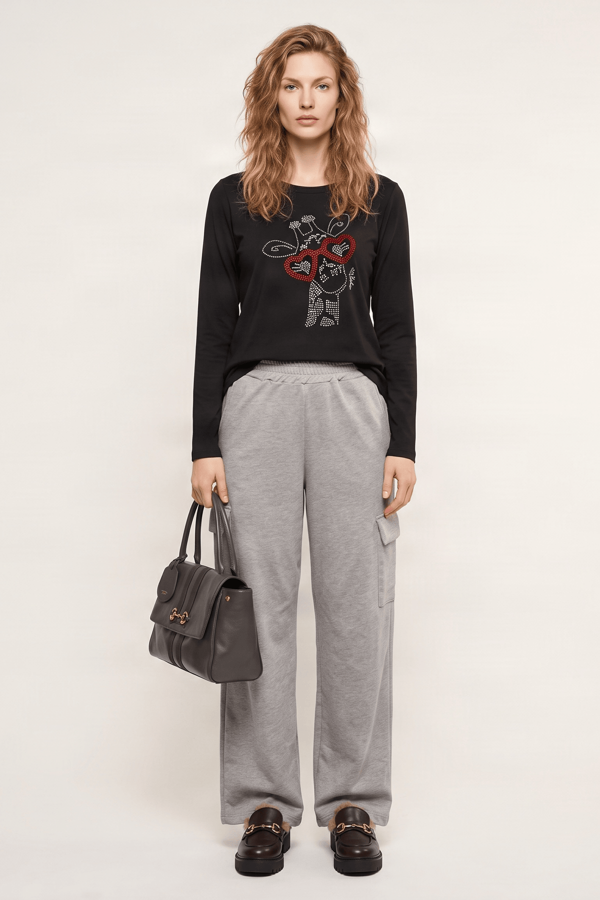 Pantalon gris algodon con bolsillos en el costado Lolitas&L - lolitasyl.com