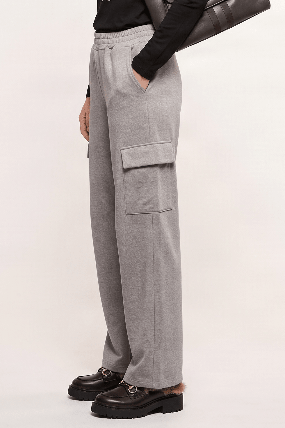 Pantalon gris algodon con bolsillos en el costado Lolitas&L - lolitasyl.com