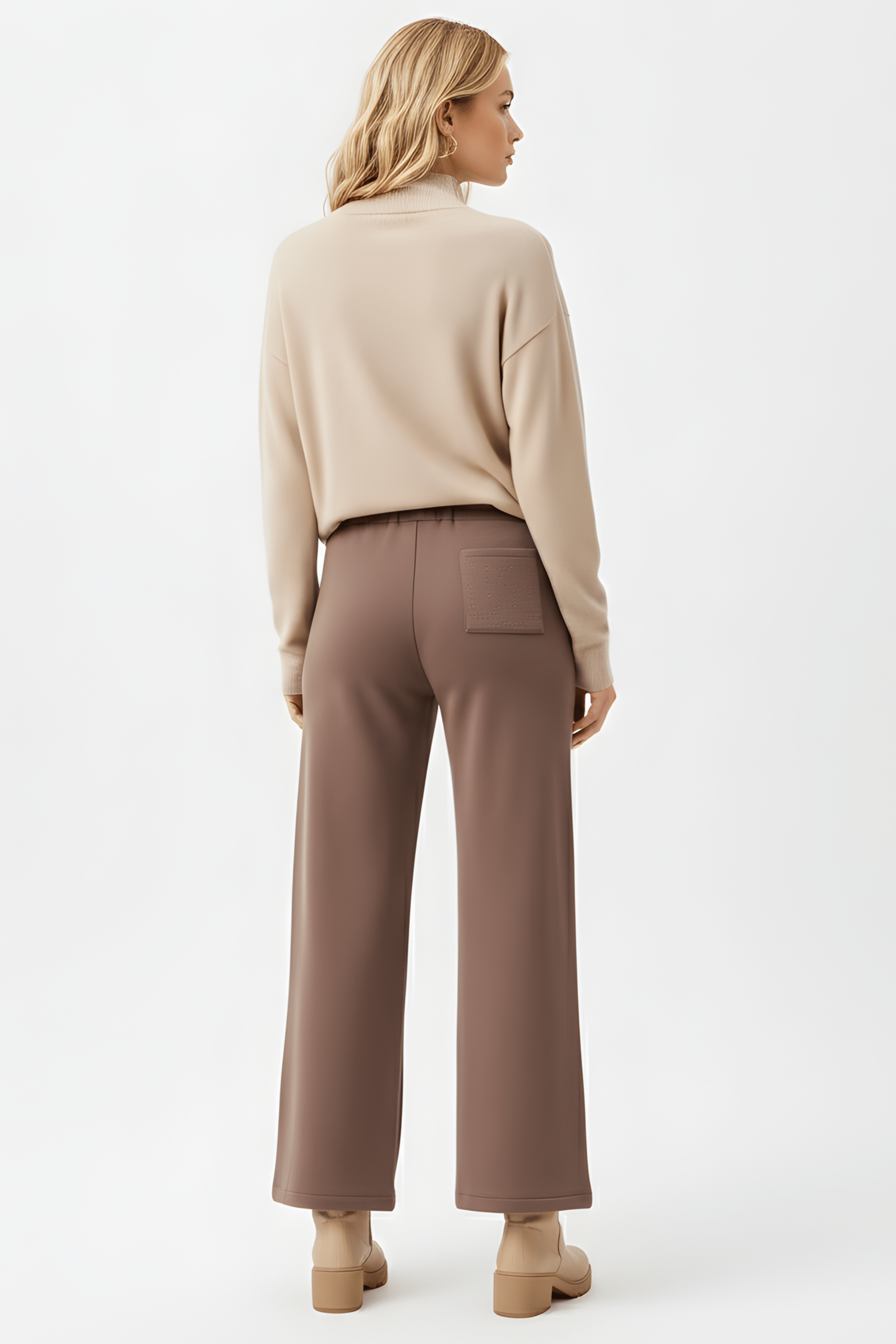 Pantalon marron ancho con strass Lolitas&L - lolitasyl.com