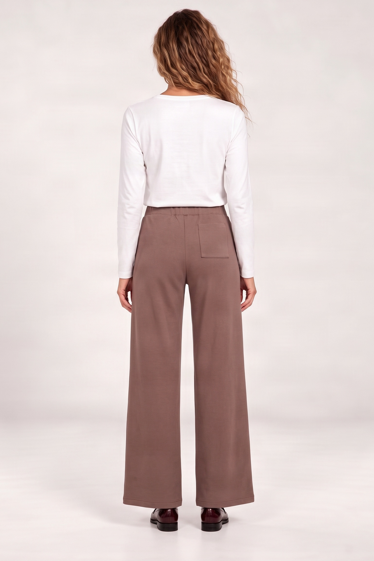 Pantalon marron ancho goma en la cintura Lolitas&L