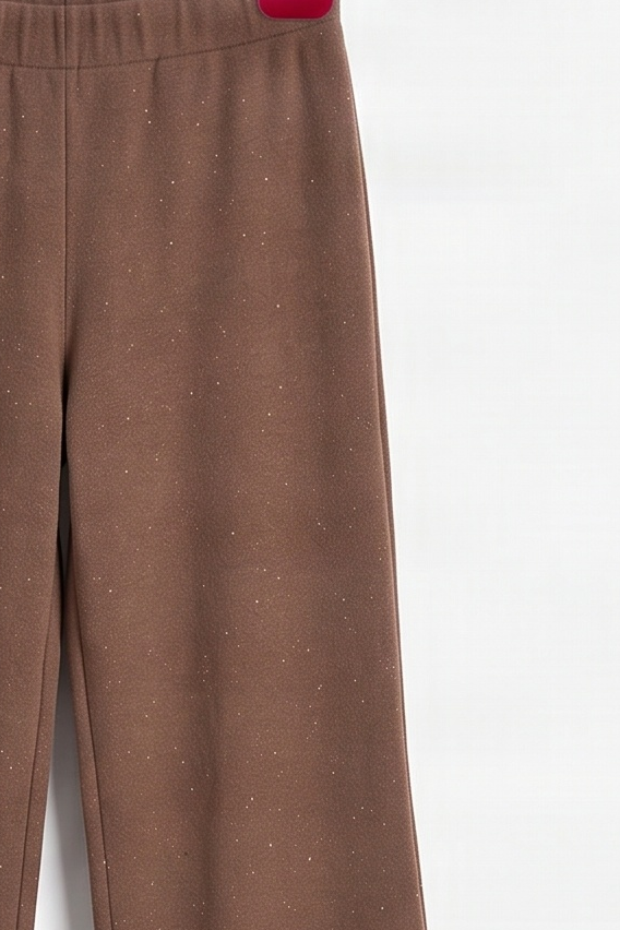 Pantalón Ancho Marrón con Strass Preloved