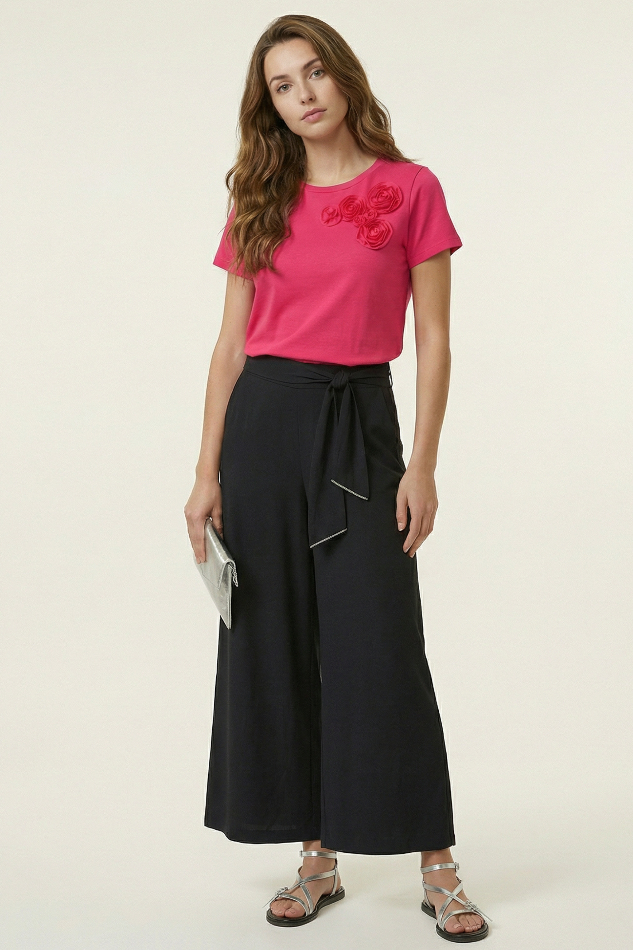 Pantalón negro amplio con cinturon lourex Lolitas&L