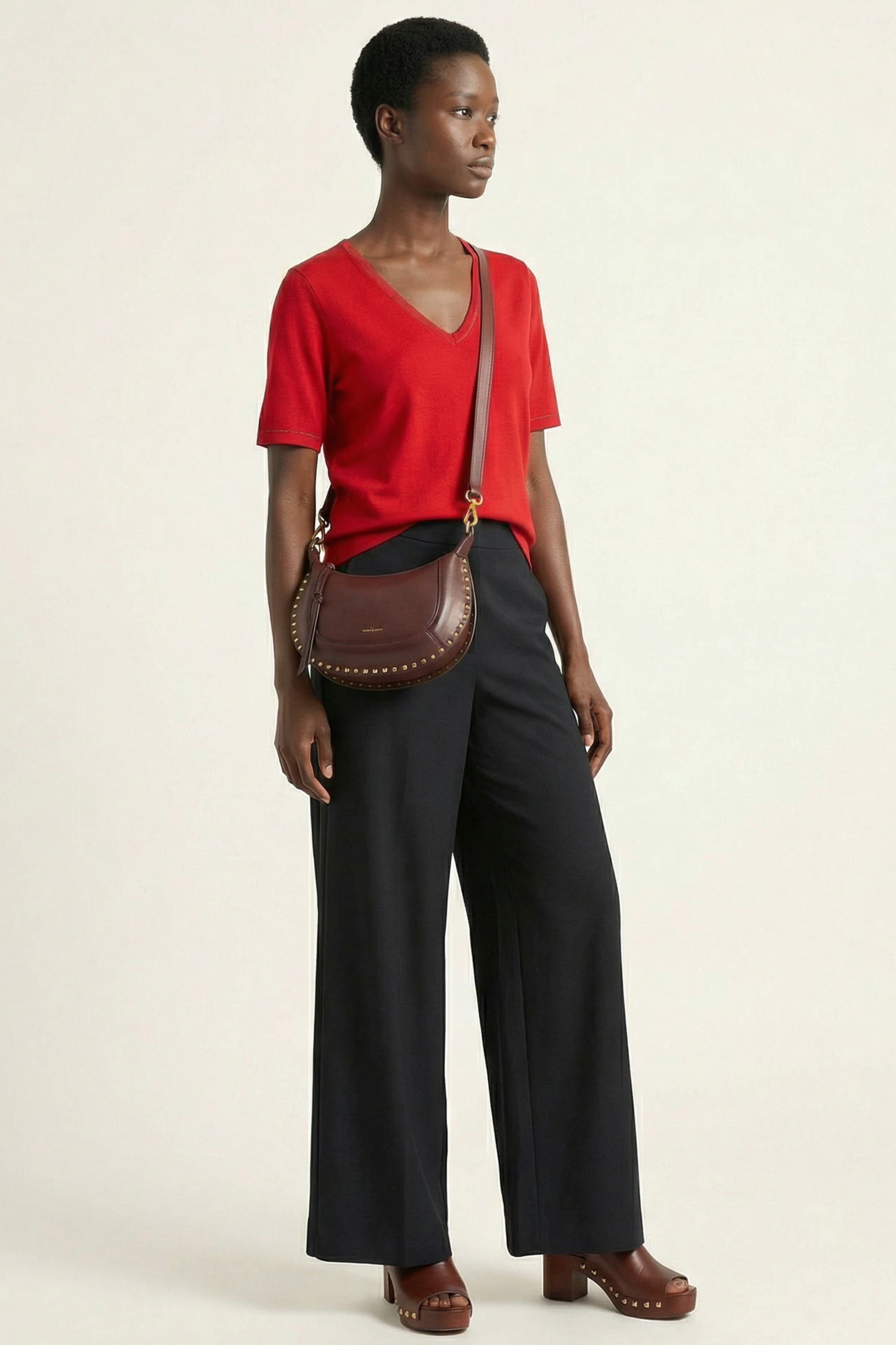 Pantalon negro ancho con goma Lolitas&L