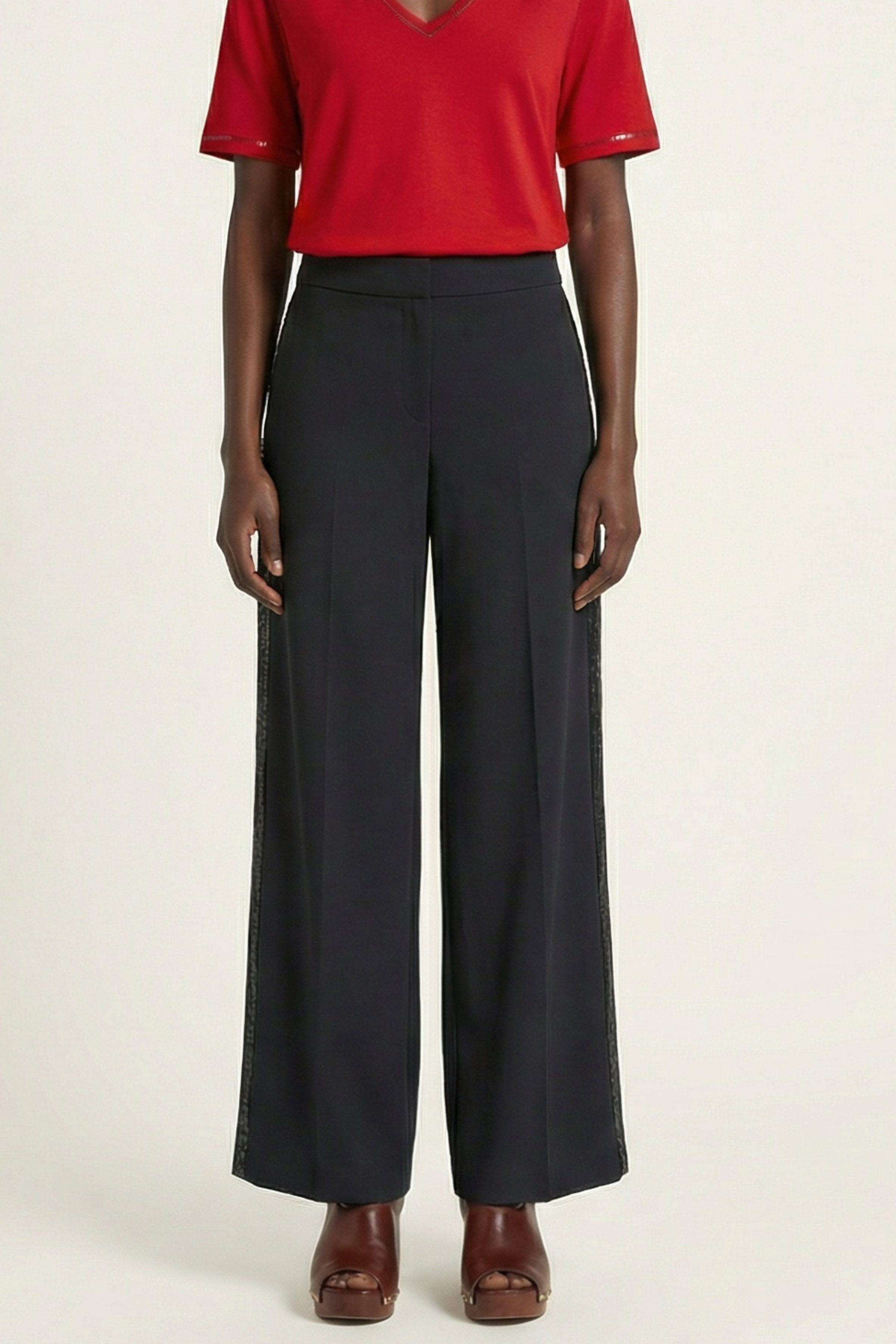 Pantalon negro ancho con goma Lolitas&L