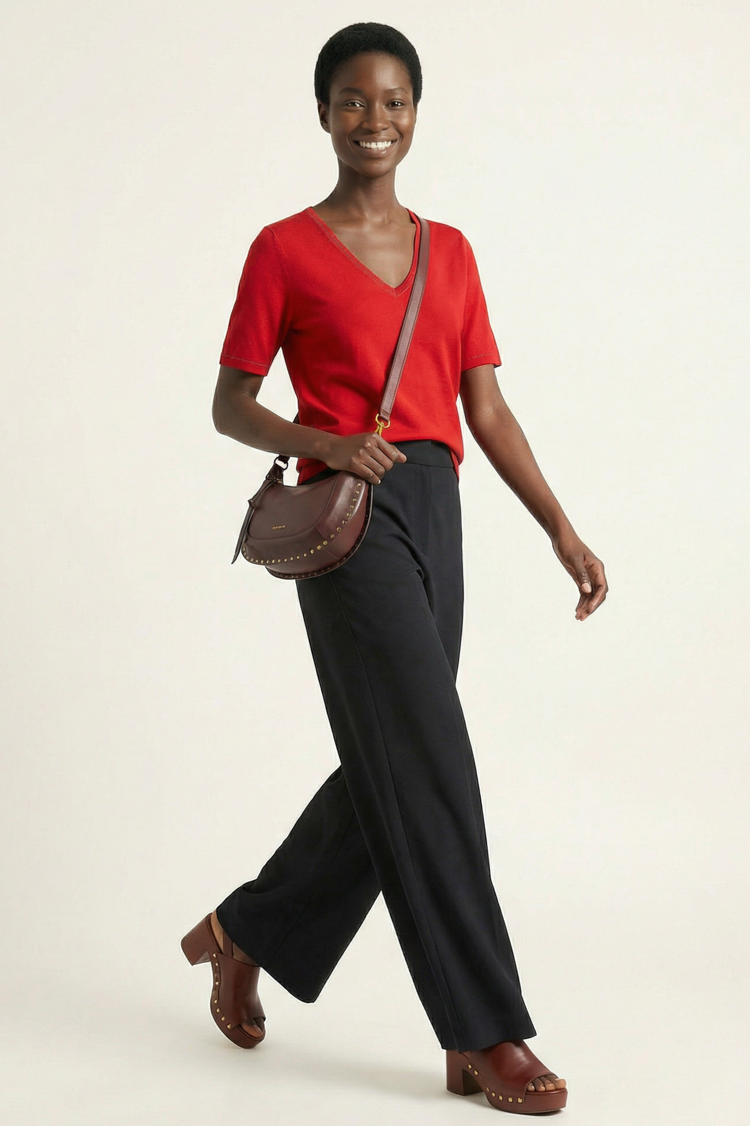 Pantalon negro ancho con goma Lolitas&L