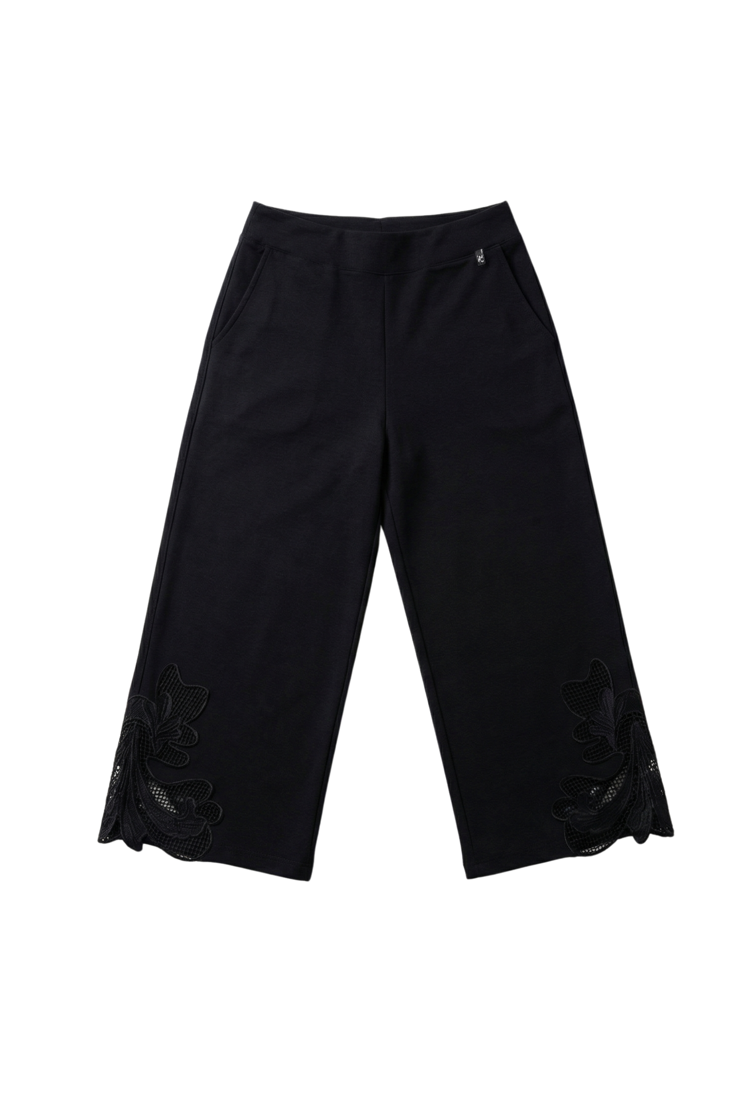 Pantalon negro bordado lateral rejilla LolitasyL