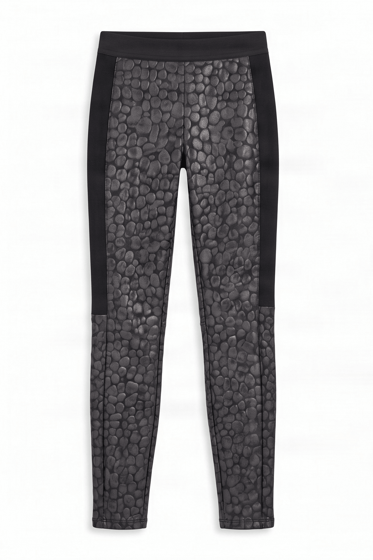 Pantalon negro polipiel animal print ajustado Lolitas&L - lolitasyl.com