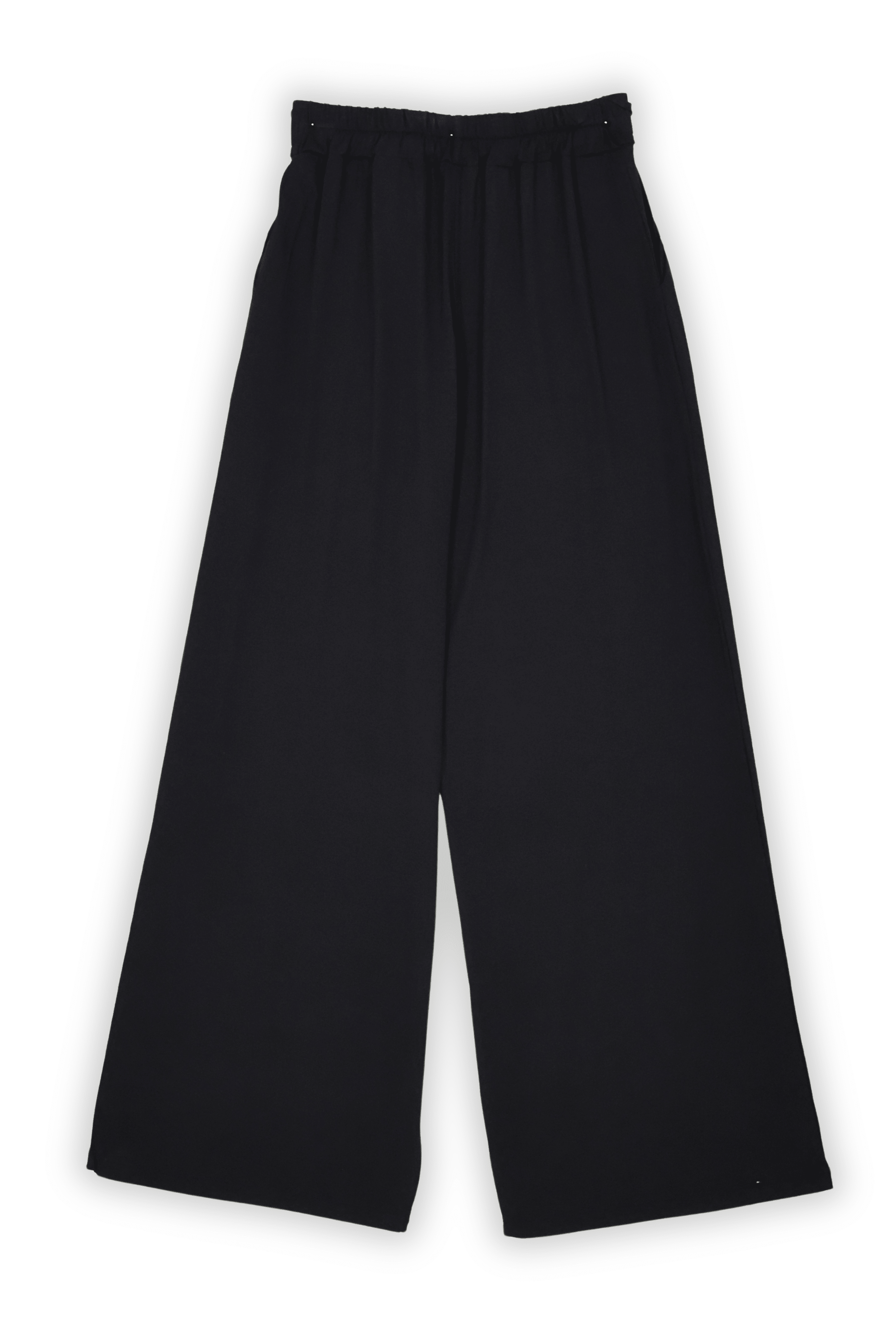 Pantalon negro viscosa ancho anudado en la cintura Lolitas&L - lolitasyl.com