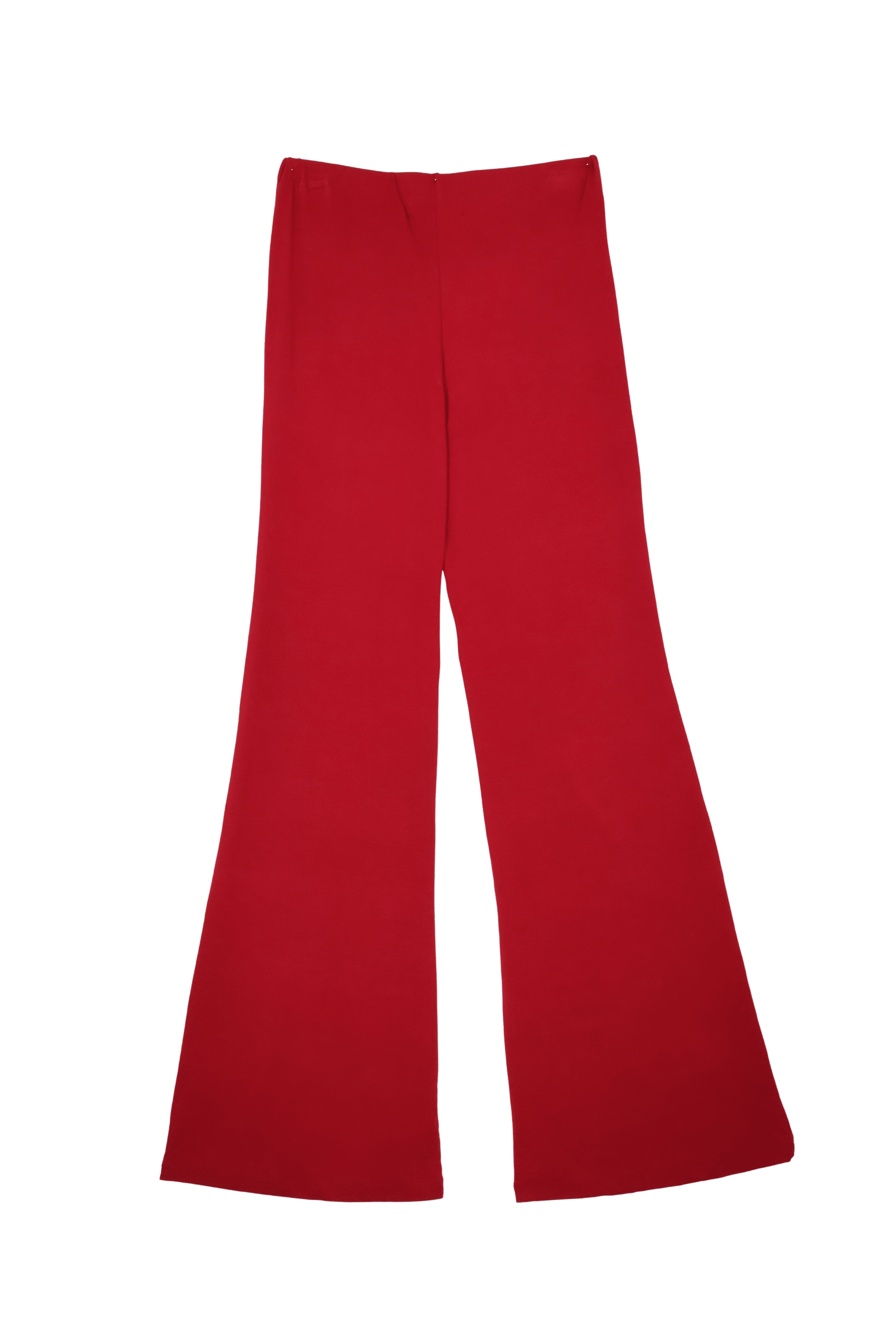 Pantalon rojo acampanado con goma en la cintura Lolitas&L - lolitasyl.com