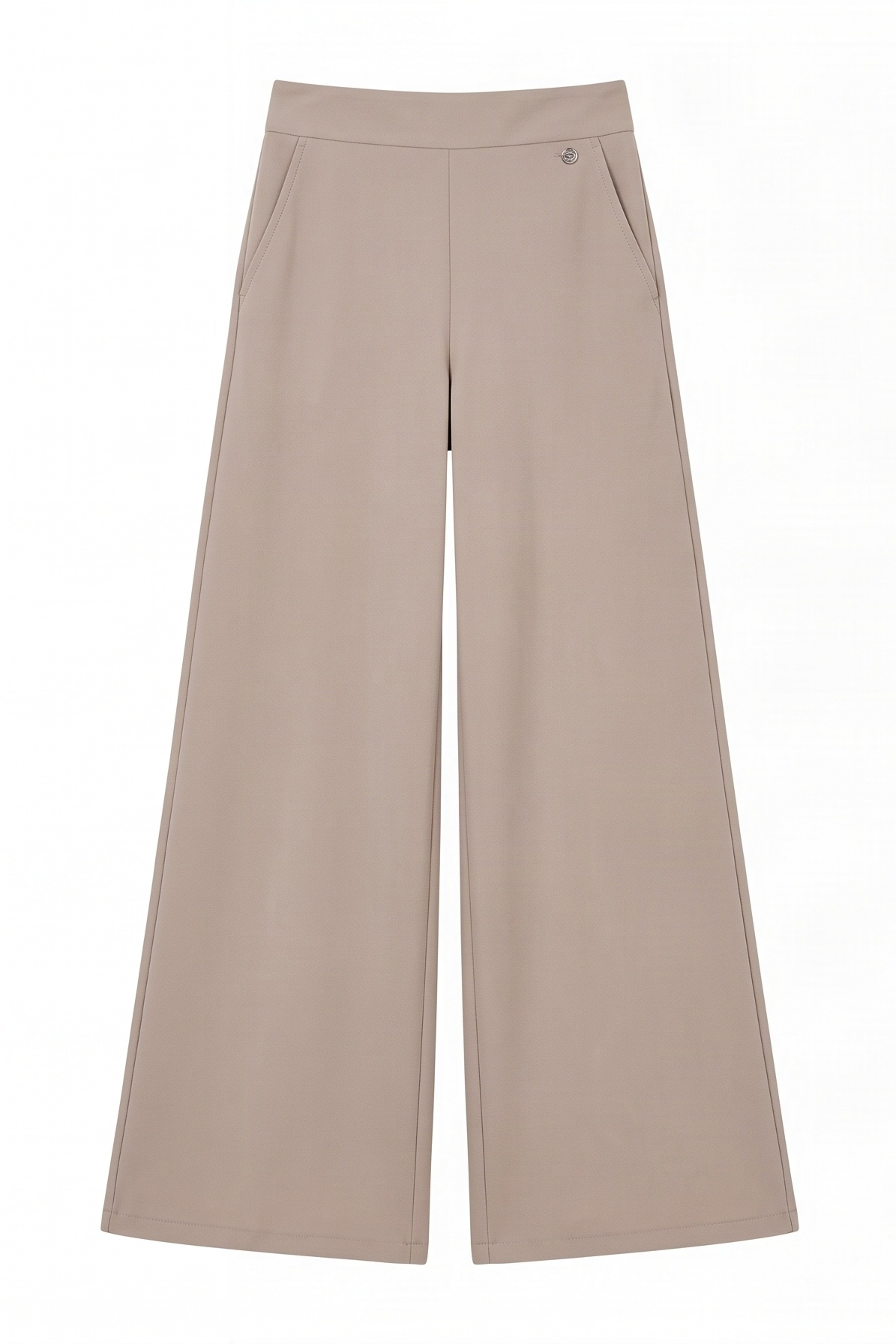 Pantalón Wide Leg Crema en Tejido Scuba Modal Efecto Falda-Pantalón – Lolitas&L