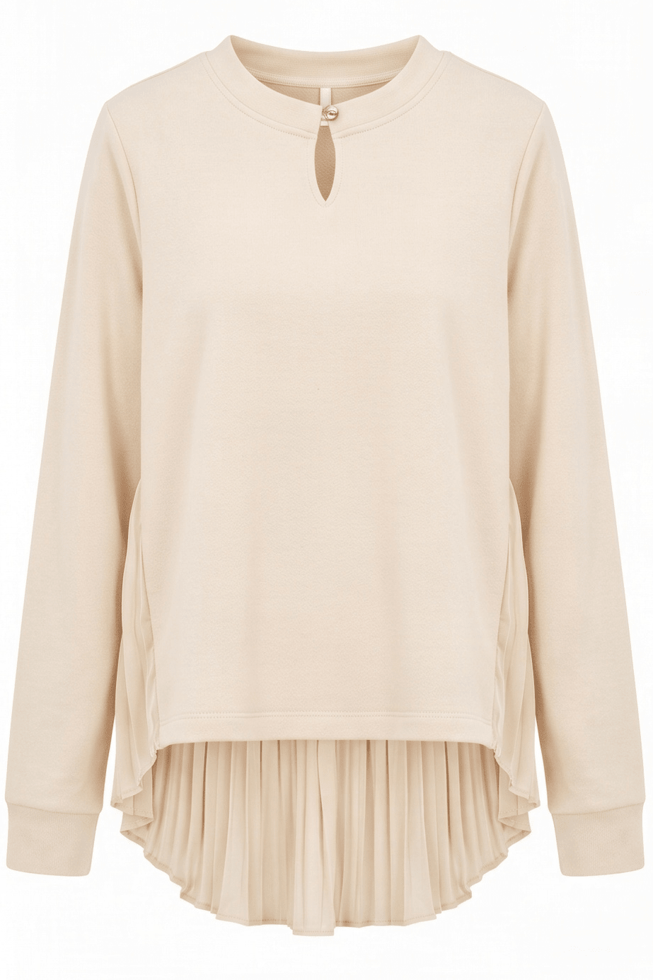 Sudadera Crema Scuba con Espalda Plisada Satinada – Lolitas&L - lolitasyl.com