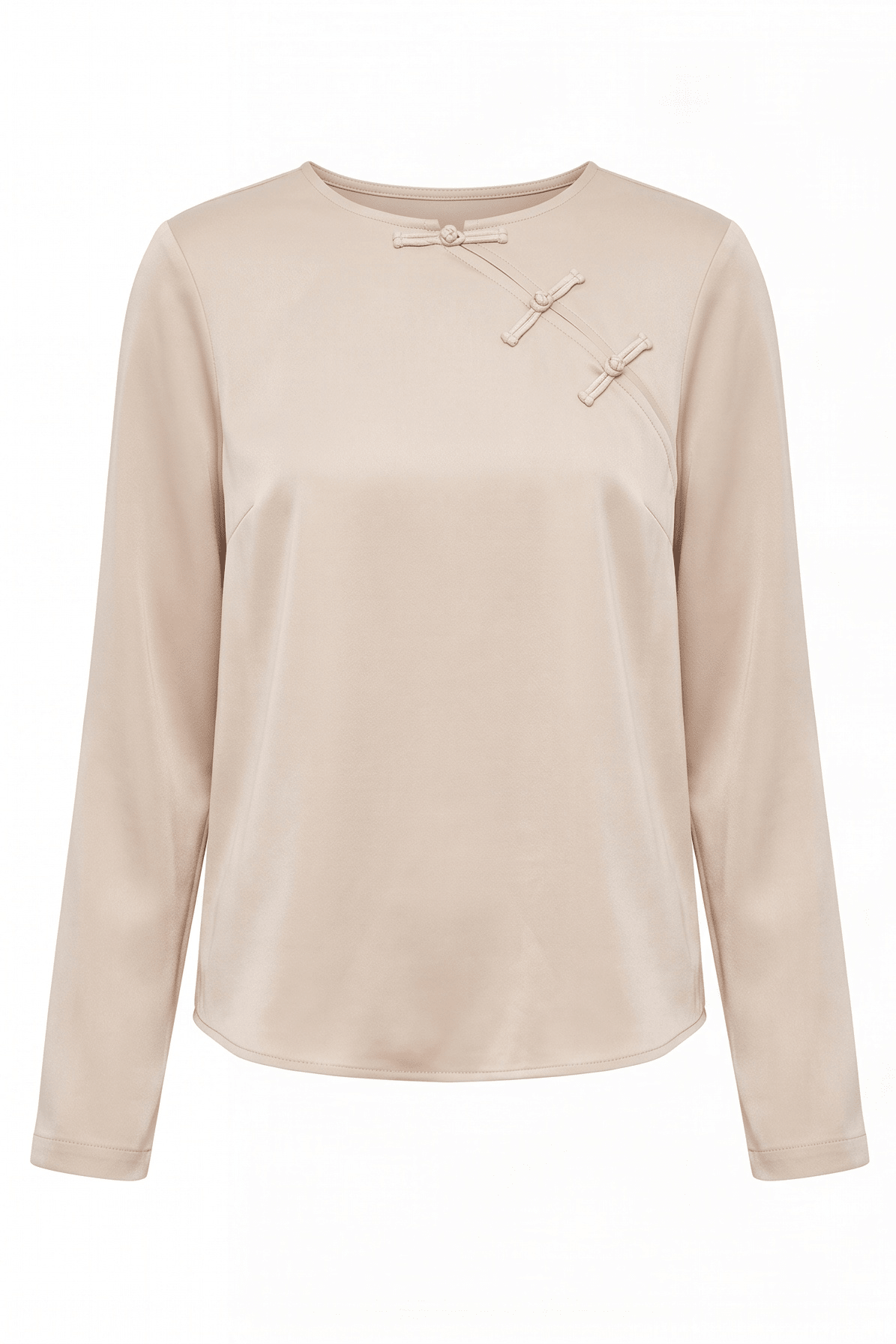 Sudadera Crema Scuba de Estilo Oriental con Espalda Satinada – Lolitas&L - lolitasyl.com