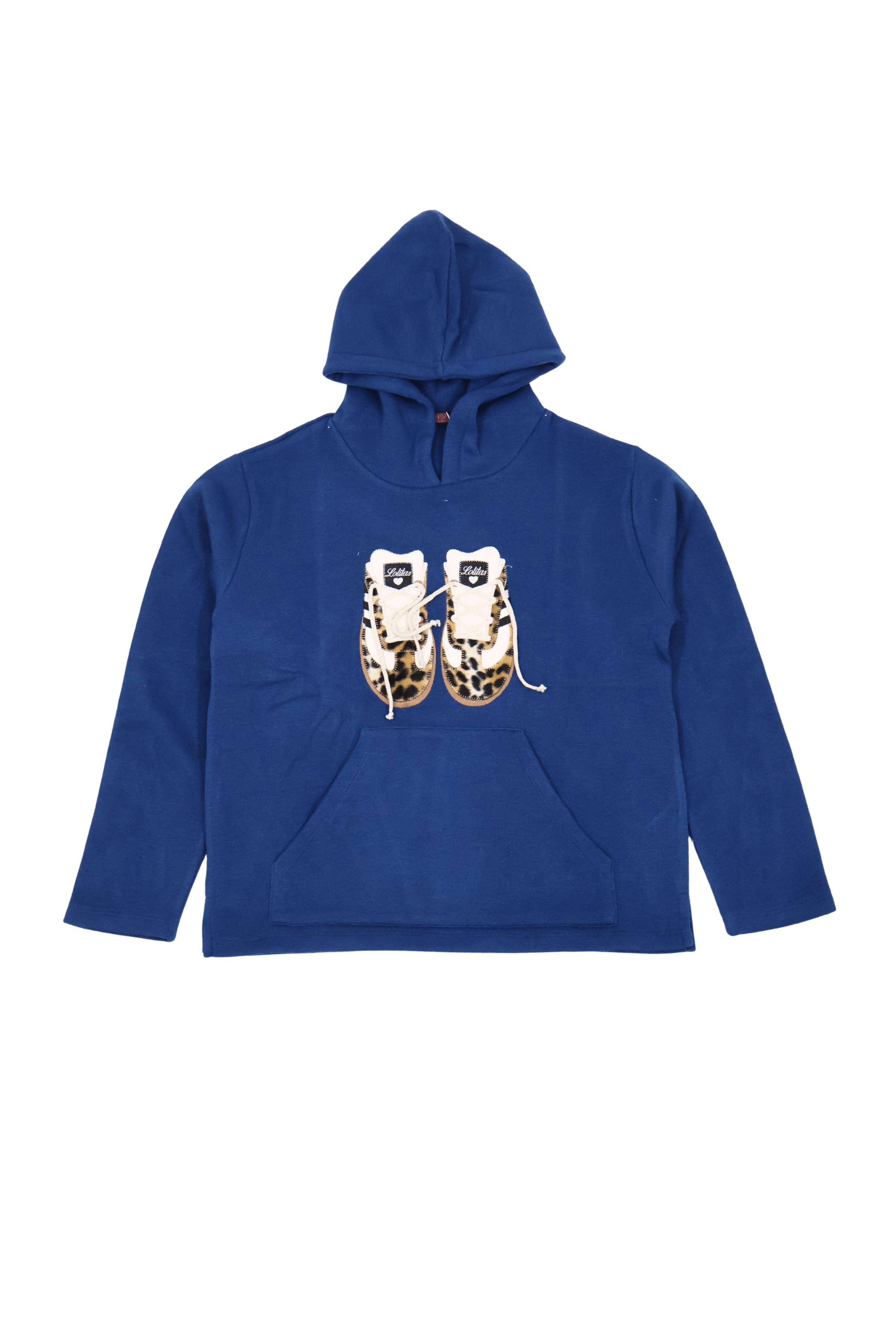 Sudadera de punto azul bordado zapatillas con capucha Lolitas&L - lolitasyl.com