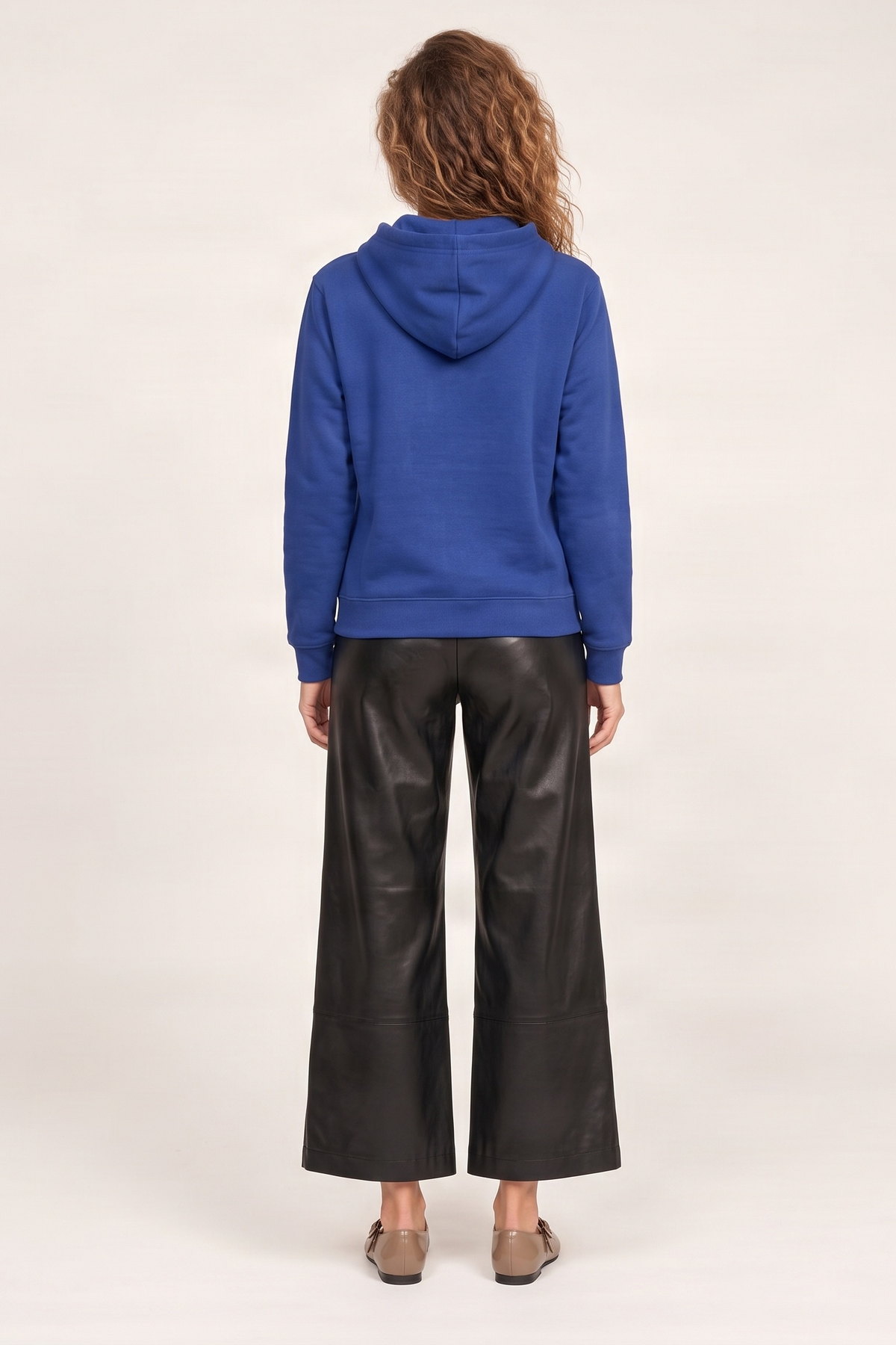 Sudadera de punto azul bordado zapatillas con capucha Lolitas&L