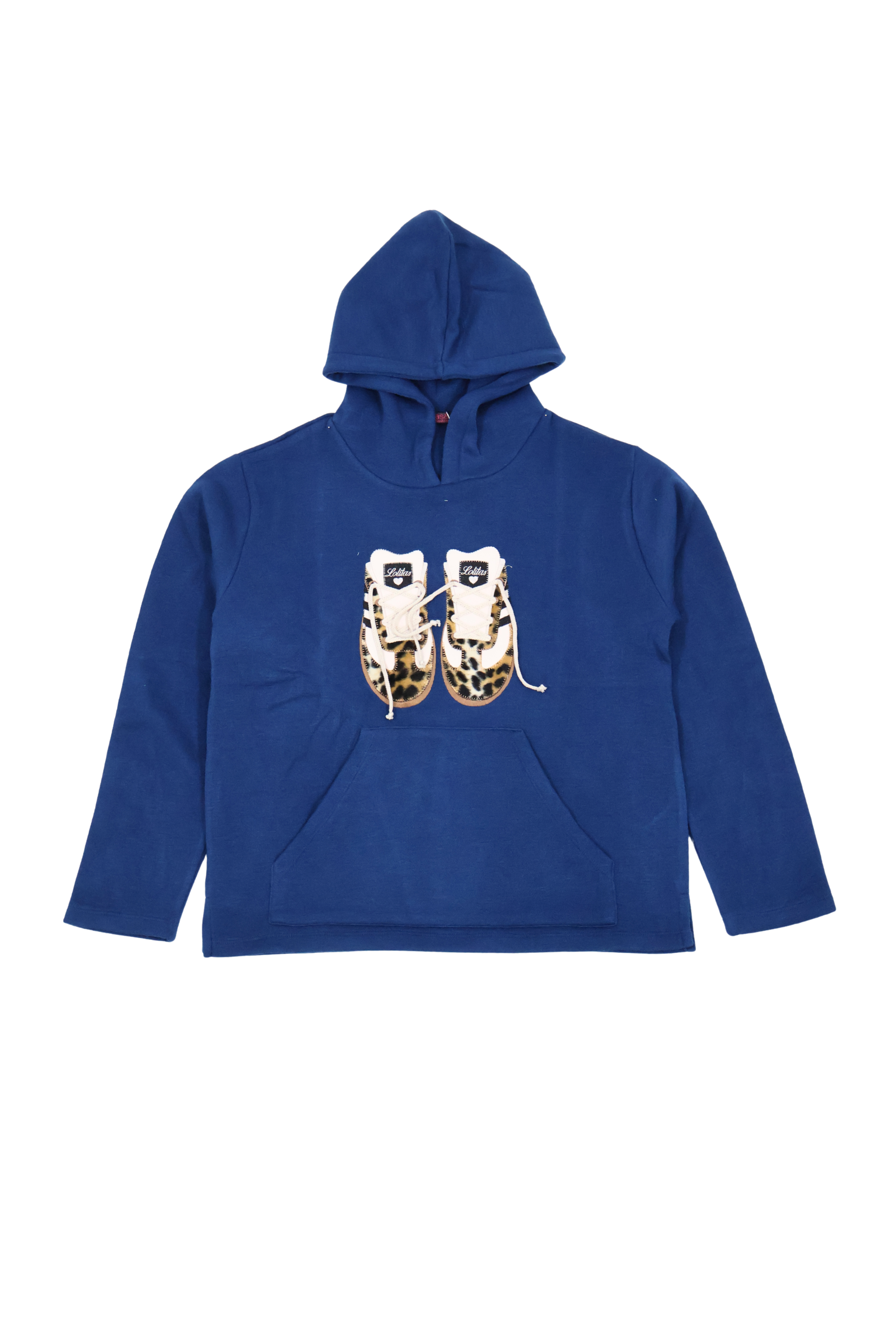 Sudadera de punto azul bordado zapatillas con capucha Lolitas&L