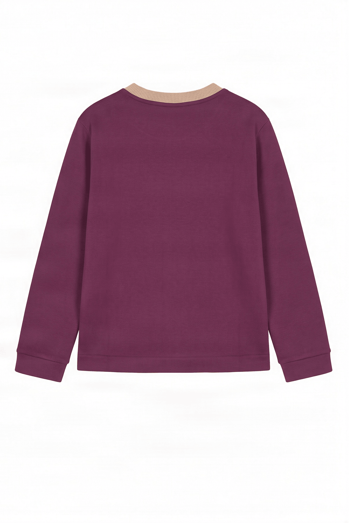 Sudadera granate bordado bolsito antelina manga larga Lolitas&L - lolitasyl.com