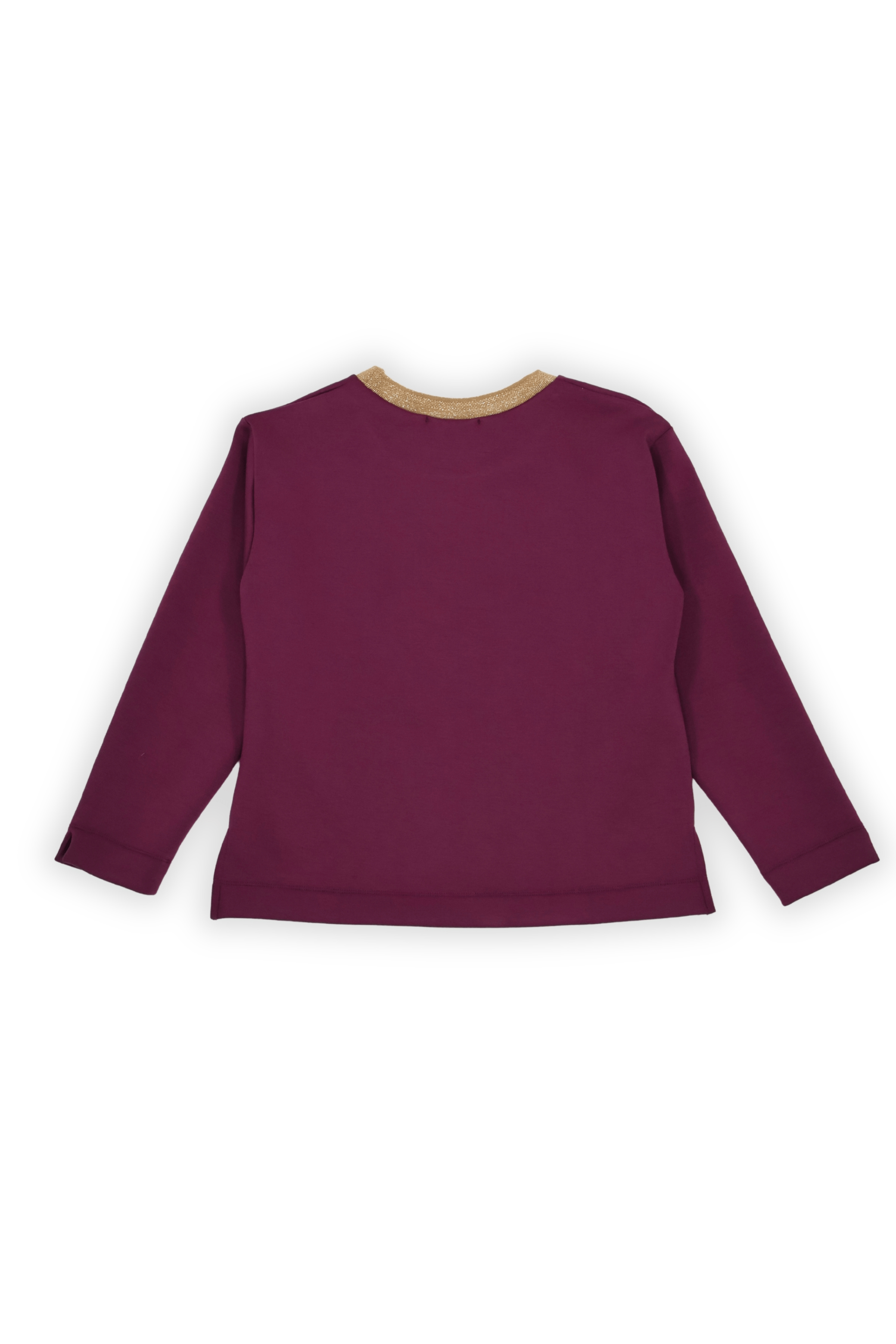 Sudadera granate bordado bolsito antelina manga larga Lolitas&L - lolitasyl.com