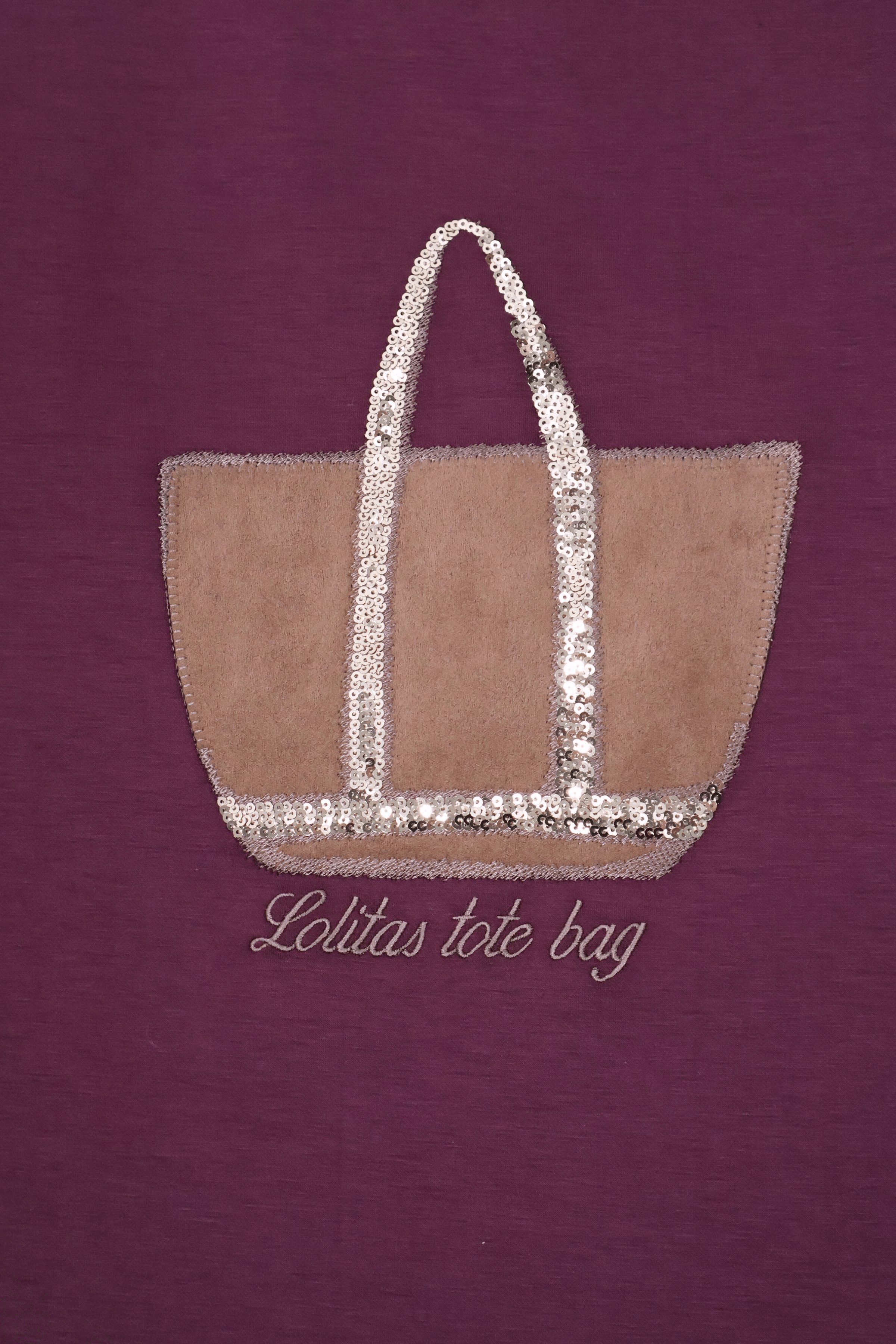 Sudadera granate bordado bolsito antelina manga larga Lolitas&L - lolitasyl.com