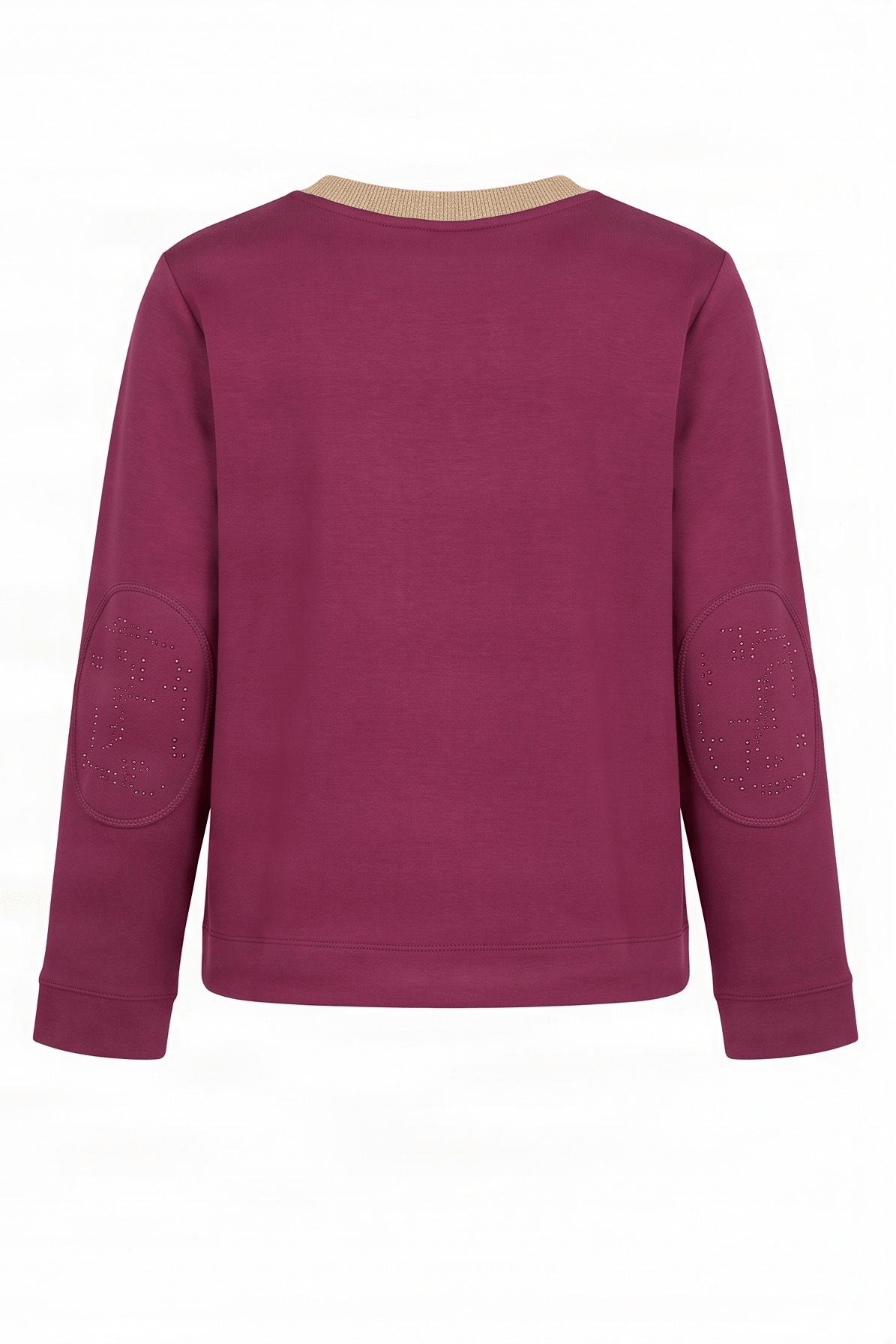 Sudadera granate con bolsillos strass y cuello lourex Lolitas&L - lolitasyl.com