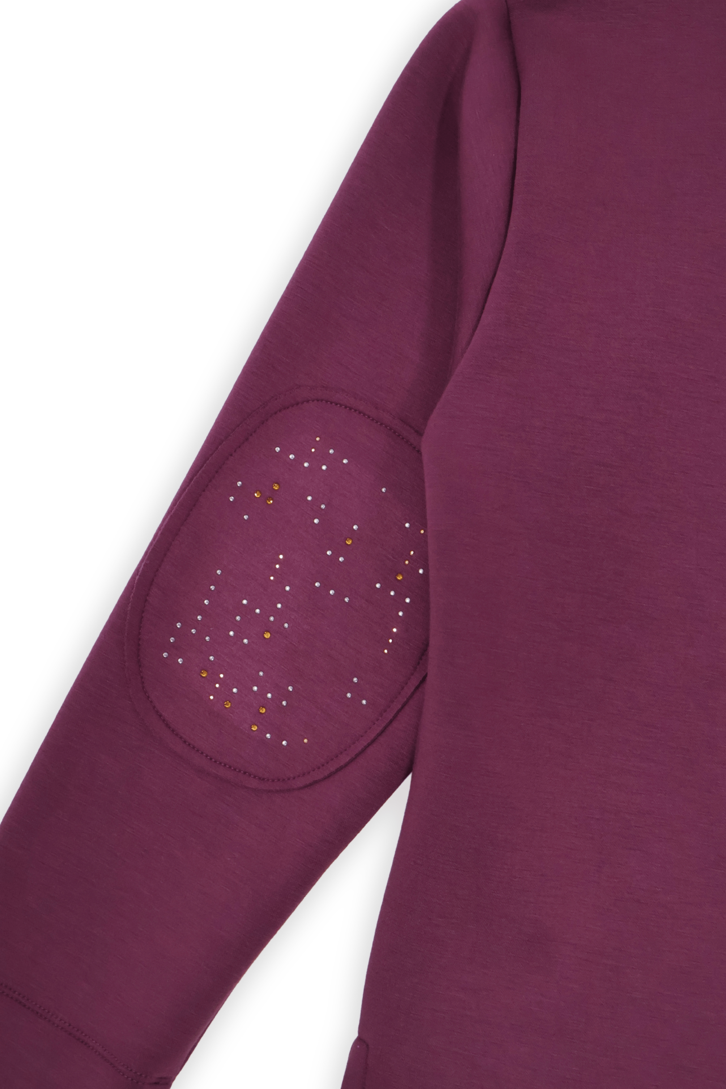 Sudadera granate con bolsillos strass y cuello lourex Lolitas&L - lolitasyl.com