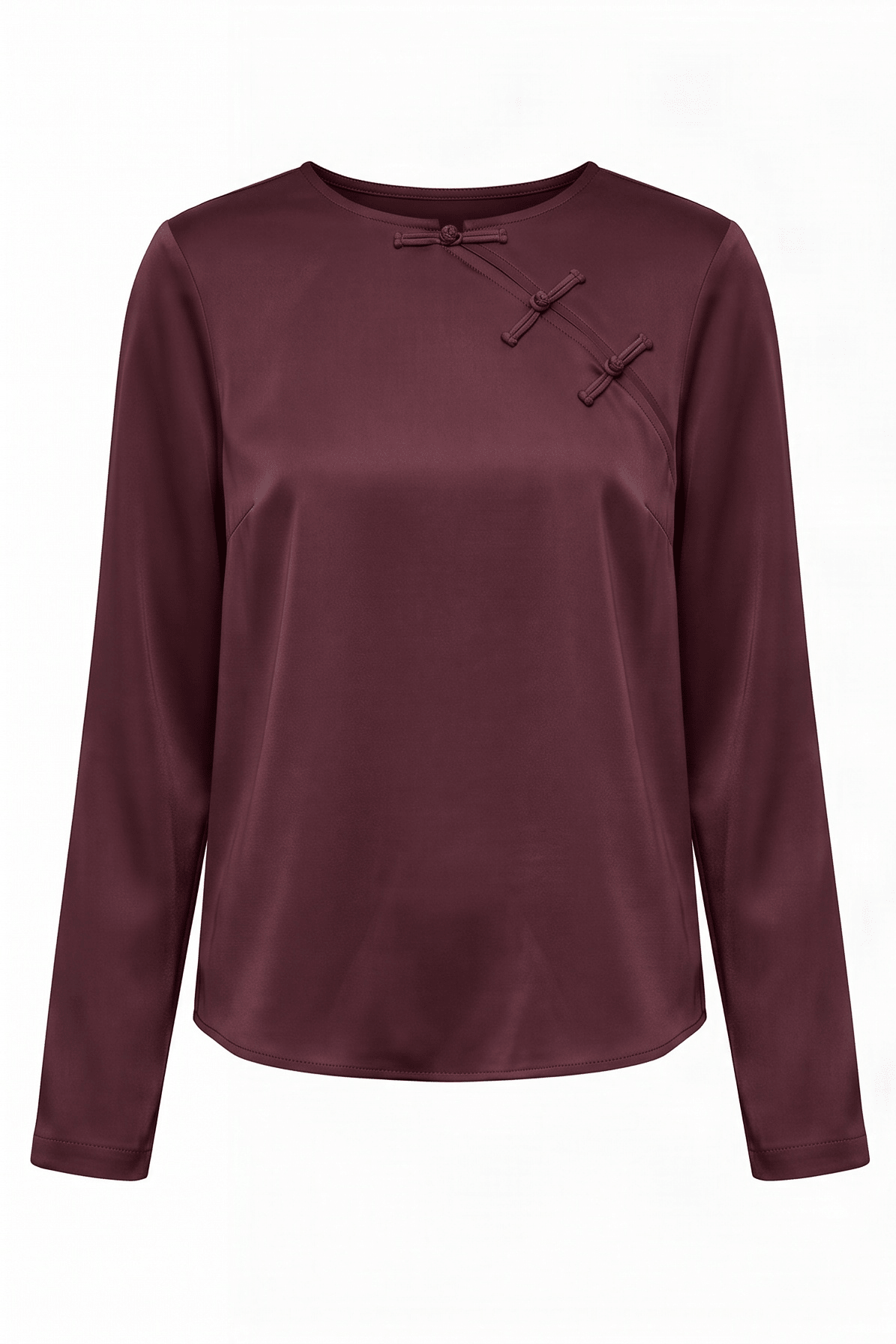 Sudadera Granate Scuba de Estilo Oriental con Espalda Satinada – Lolitas&L - lolitasyl.com