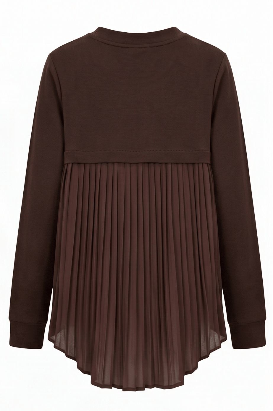 Sudadera Marrón Oscuro Scuba con Espalda Plisada Satinada – Lolitas&L - lolitasyl.com