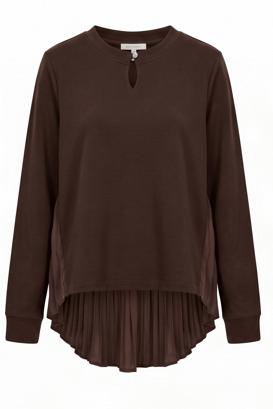 Sudadera Marrón Oscuro Scuba con Espalda Plisada Satinada – Lolitas&L - lolitasyl.com