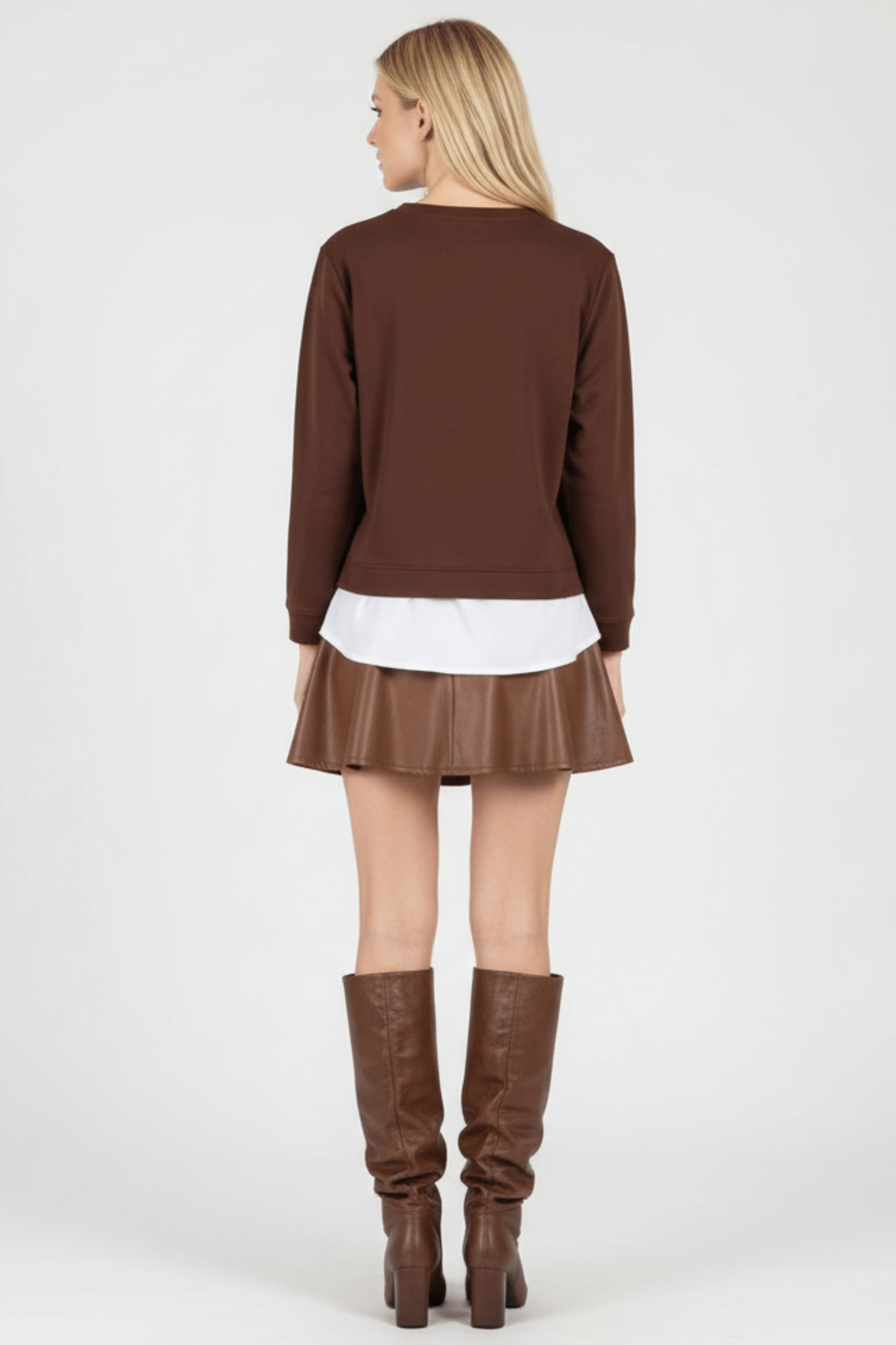 Sudadera marron osito bordado con faldon Lolitas&L - lolitasyl.com