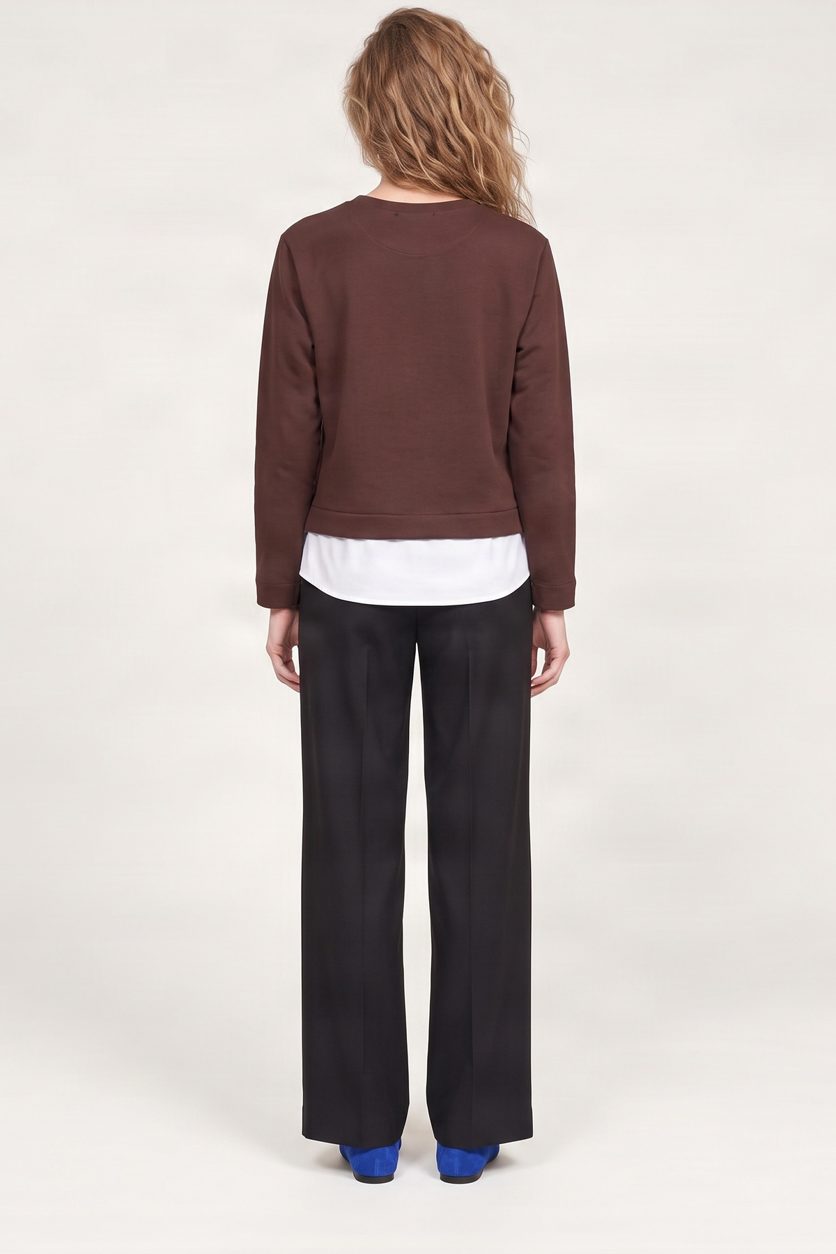 Sudadera marron osito bordado con faldon Lolitas&L