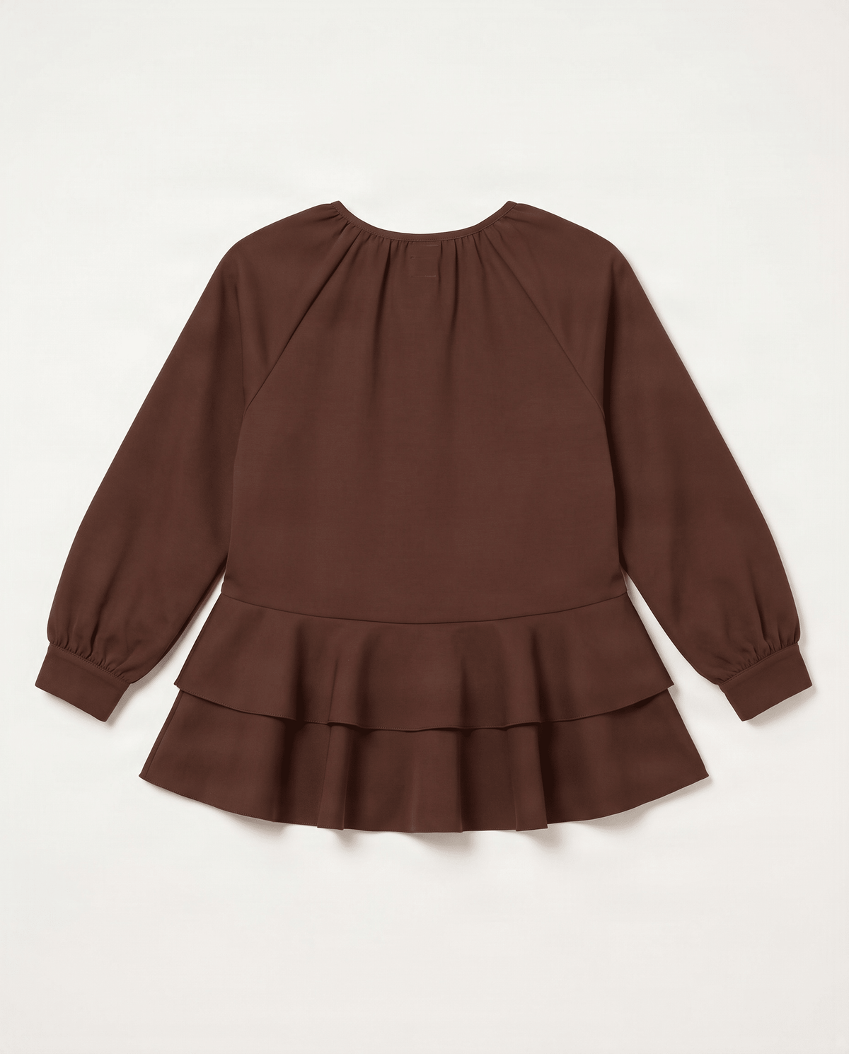 Sudadera marron raglan con volantes Lolitas&L - lolitasyl.com