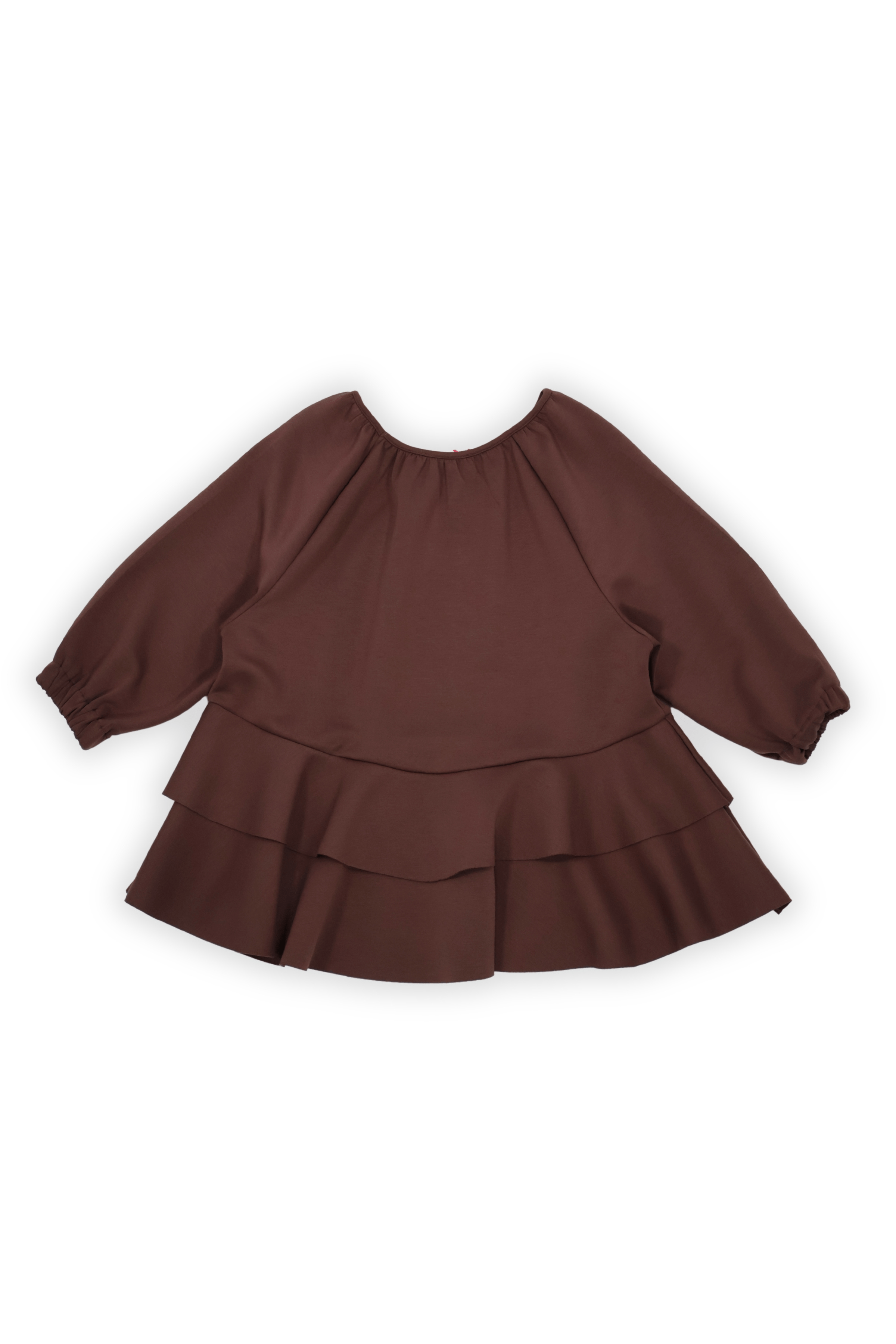Sudadera marron raglan con volantes Lolitas&L - lolitasyl.com