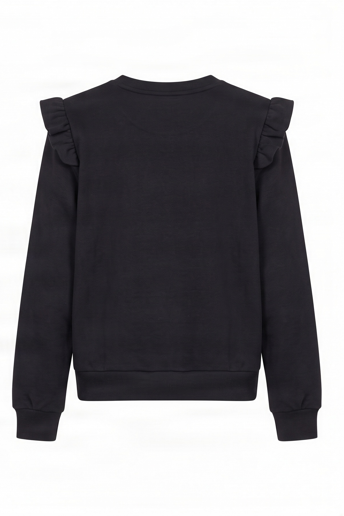 Sudadera negra perrito bordado con volantes Lolitas&L