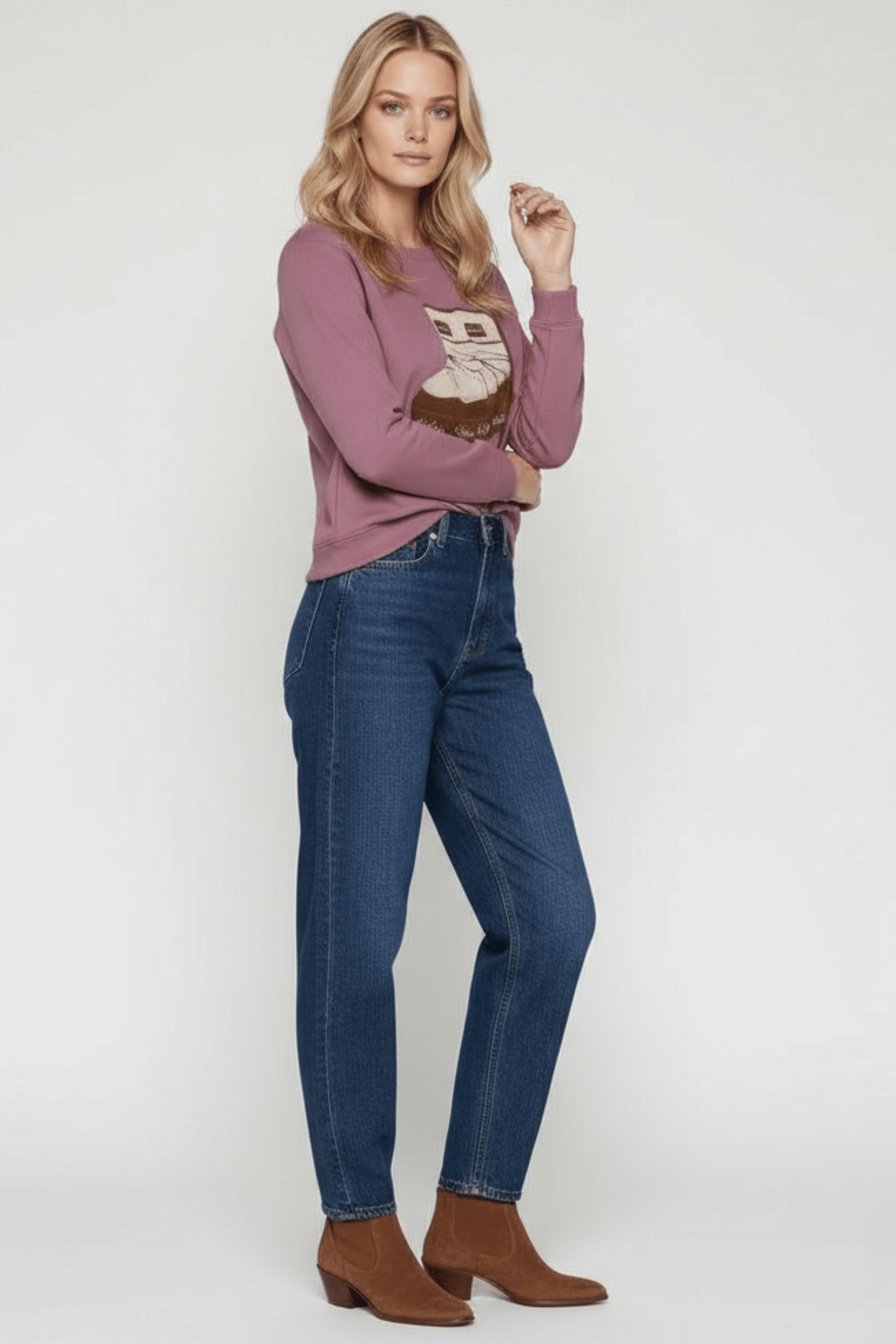 Sudadera rosa bordado botas de nieve Lolitas&L - lolitasyl.com