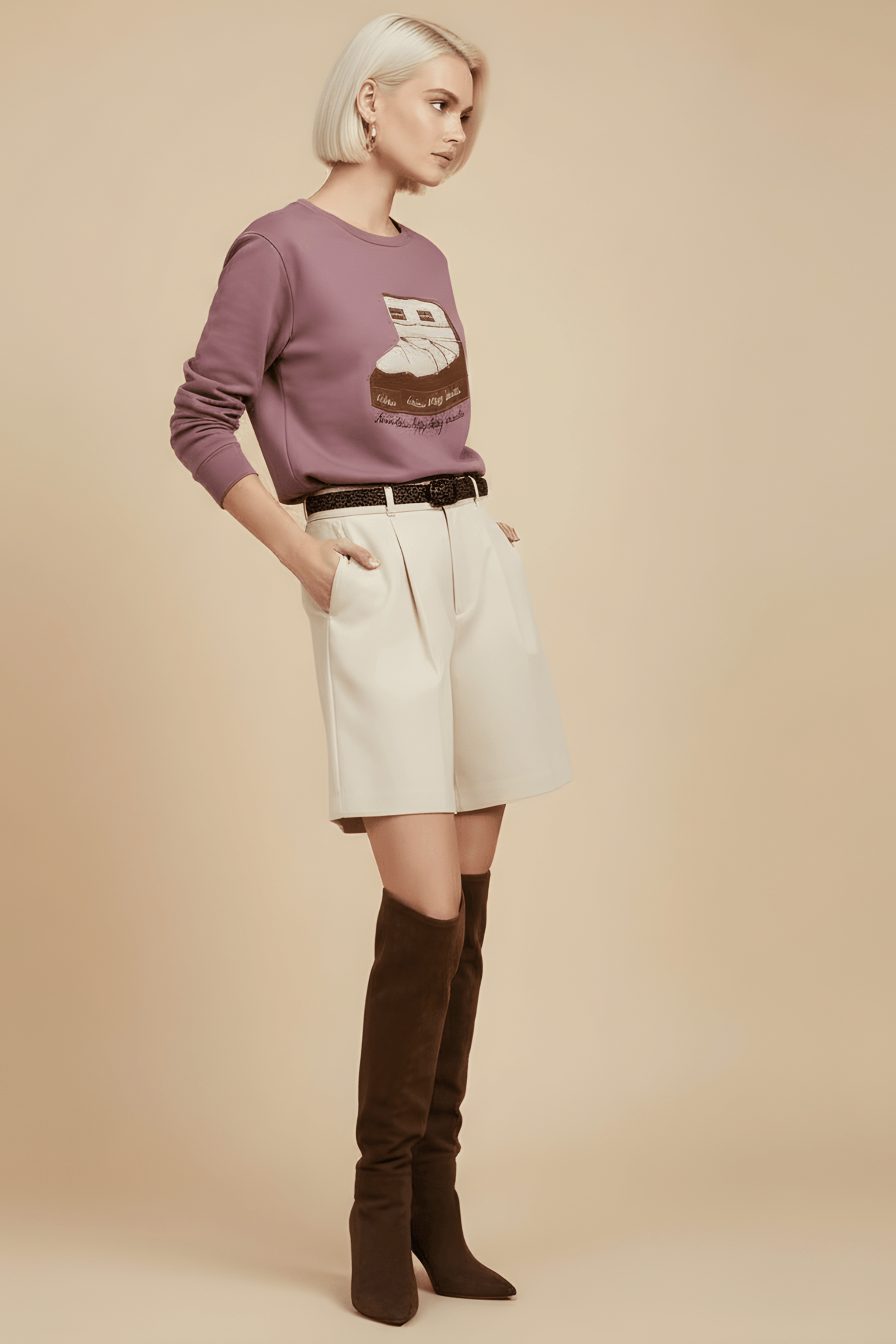 Sudadera rosa bordado botas de nieve Lolitas&L - lolitasyl.com