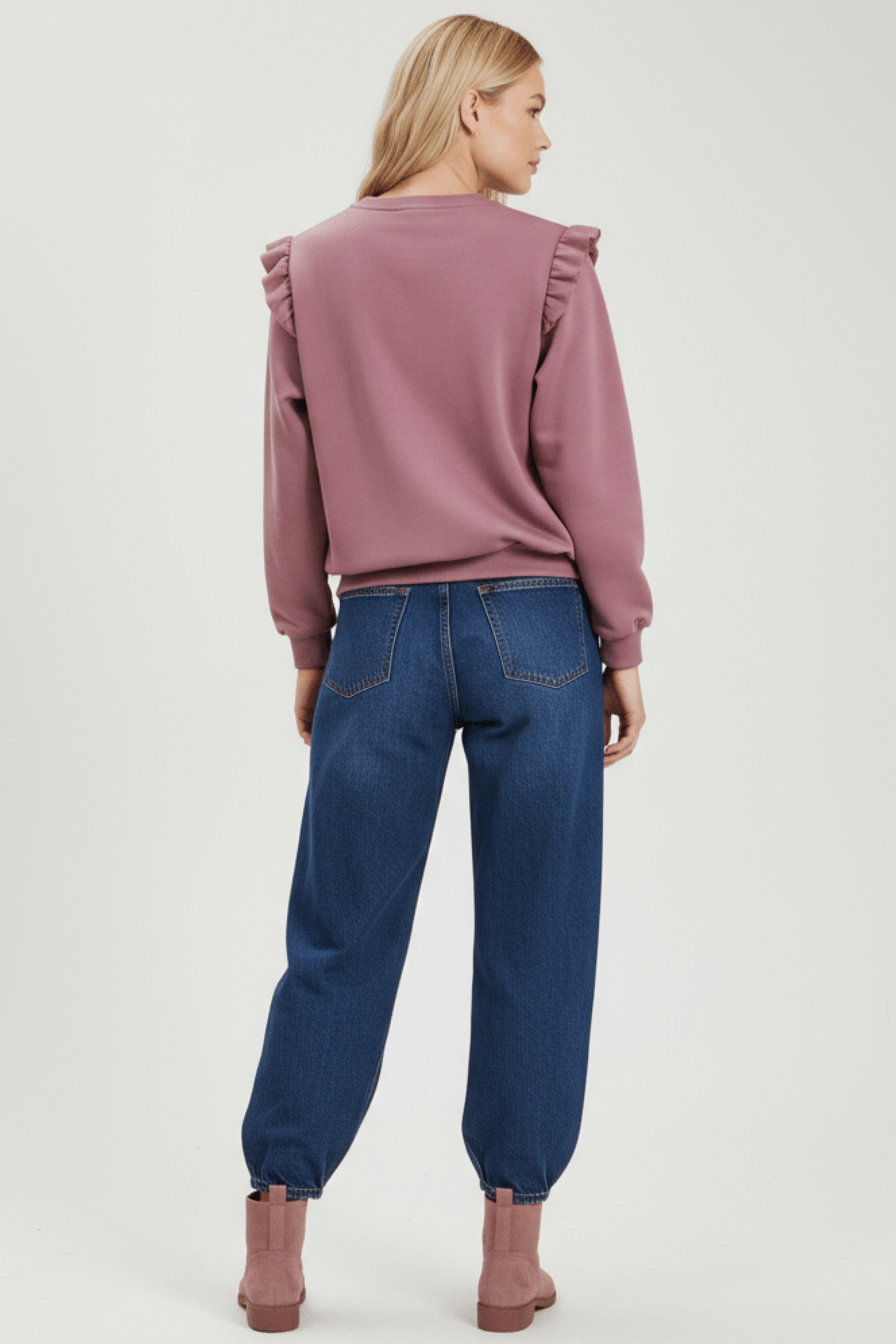 Sudadera rosa perrito bordado con volantes Lolitas&L - lolitasyl.com