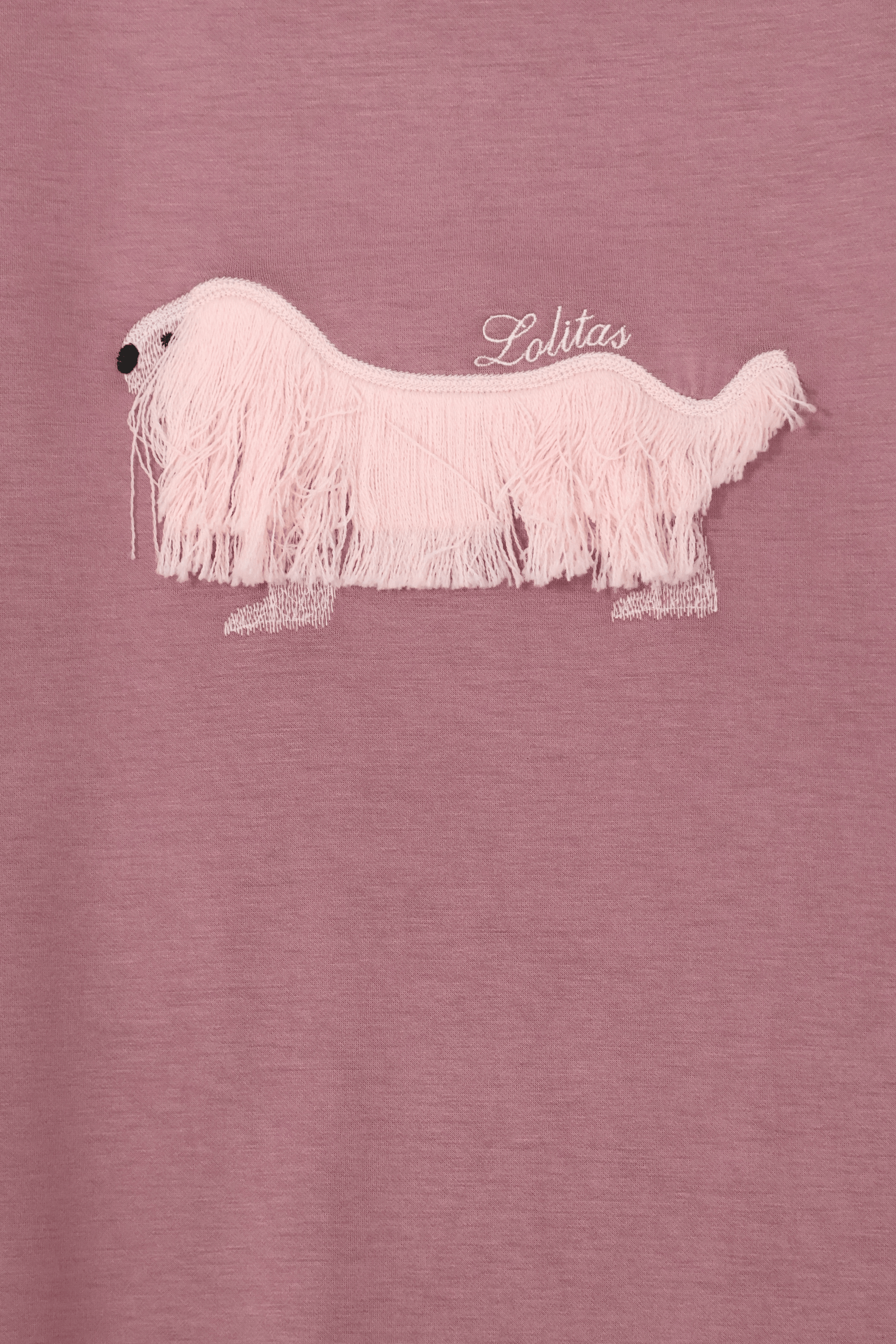 Sudadera rosa perrito bordado con volantes Lolitas&L - lolitasyl.com