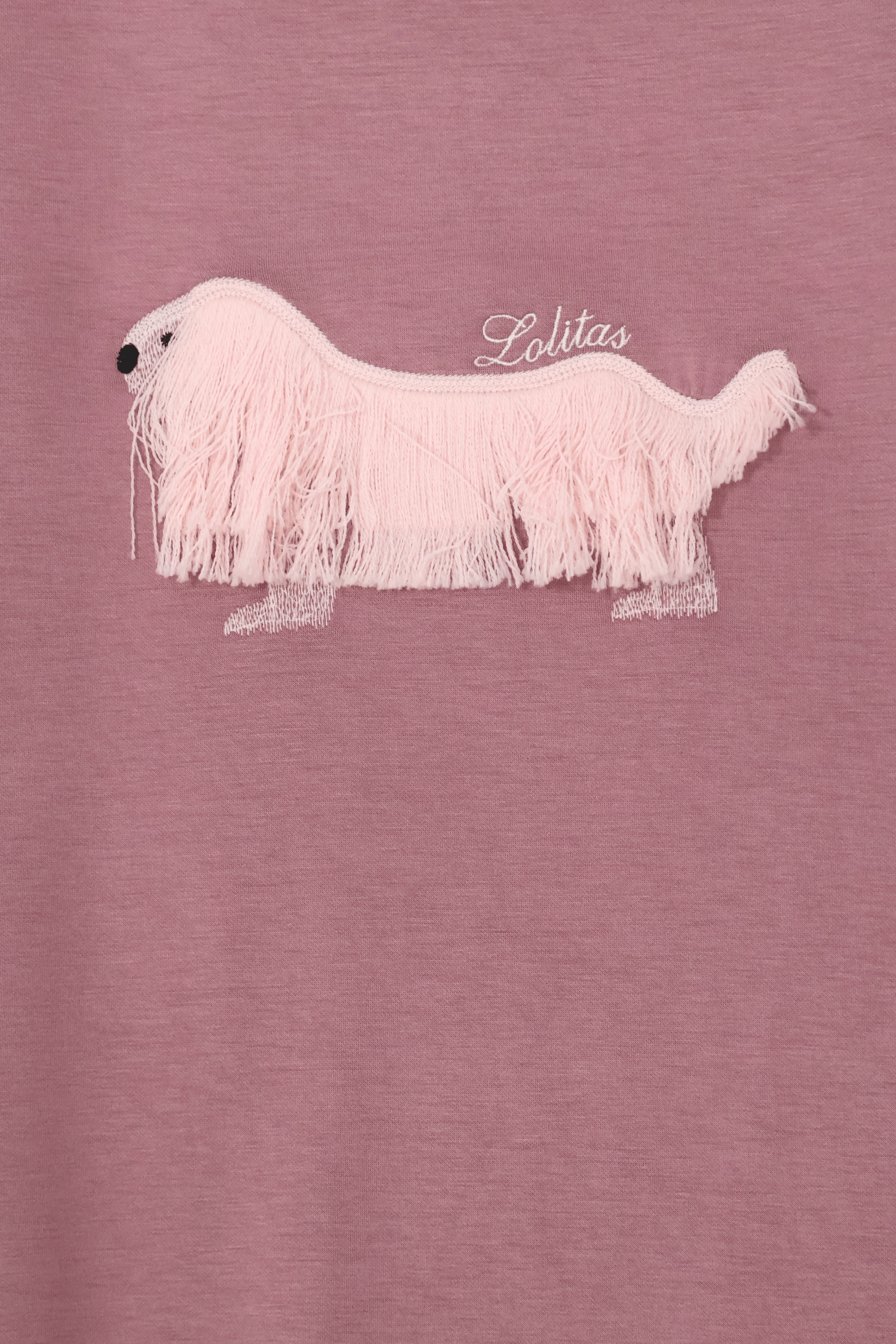 Sudadera rosa perrito bordado con volantes Lolitas&L - lolitasyl.com