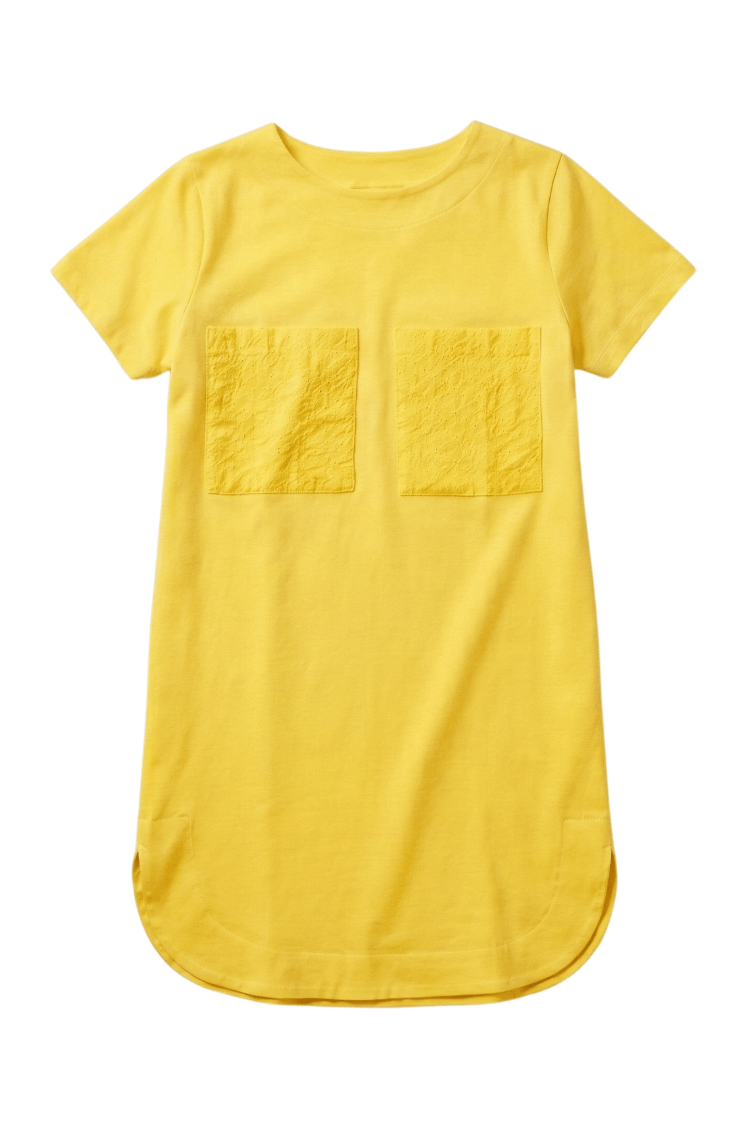 Vestido amarillo con bolsillos en el pecho de bordado ingles Lolitas&L - lolitasyl.com