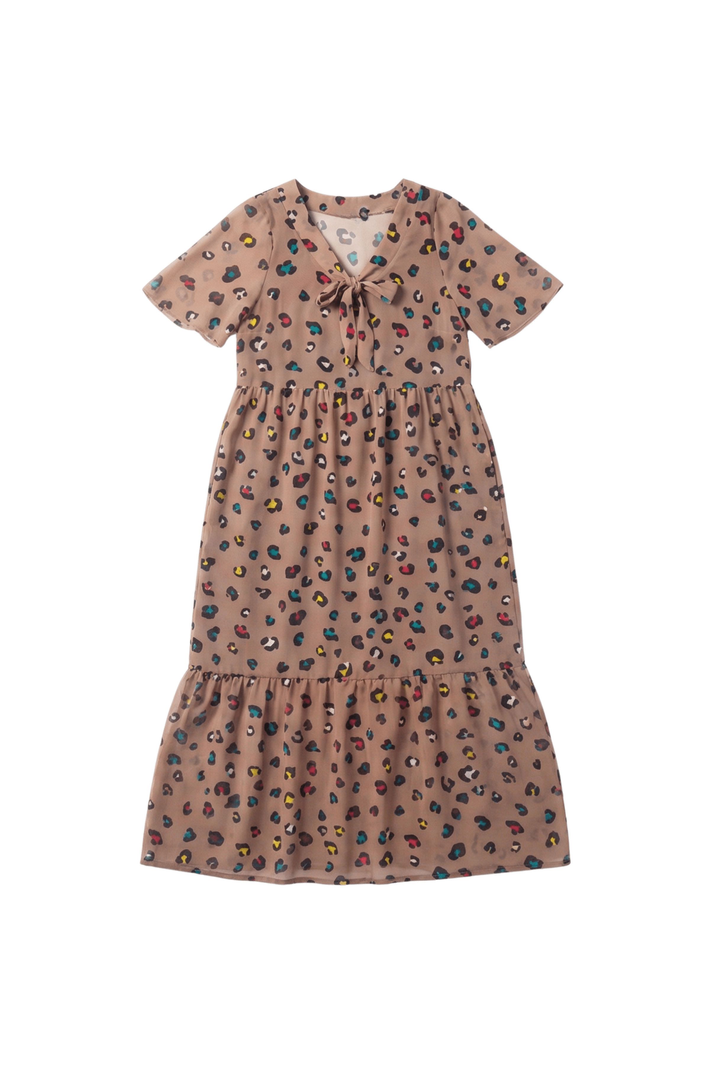 Vestido animal print largo anudado en el escote Lolitas&L - lolitasyl.com