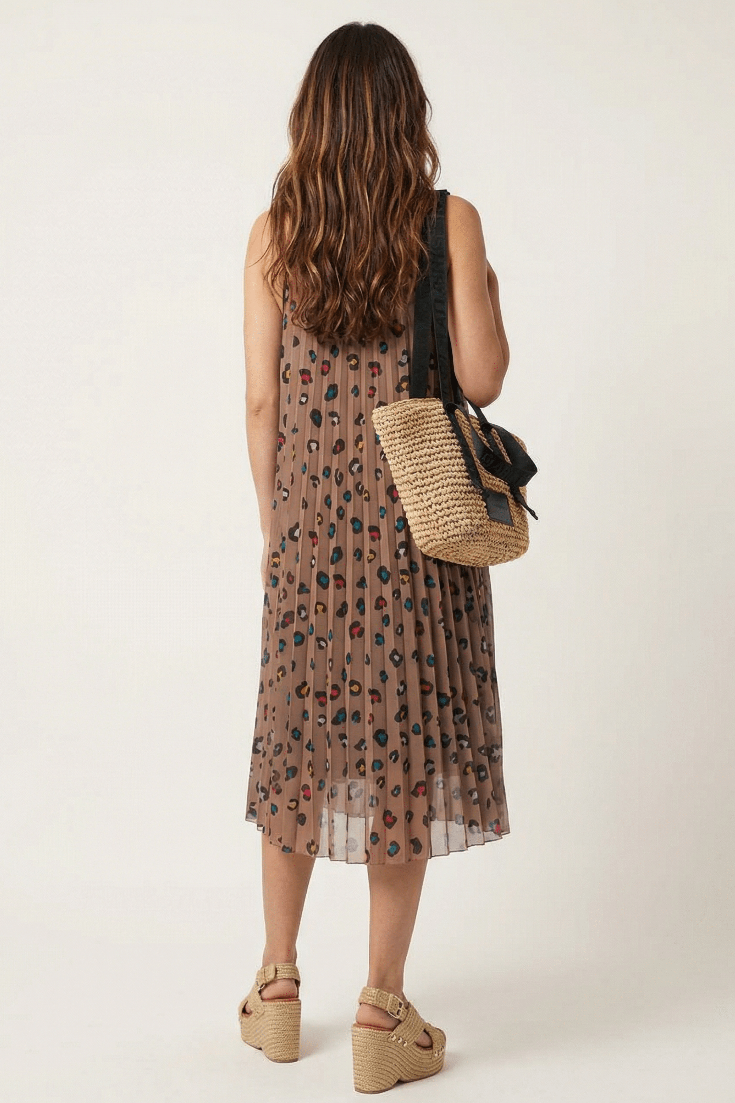 Vestido animal print plisado en tirantes Lolitas&L - lolitasyl.com