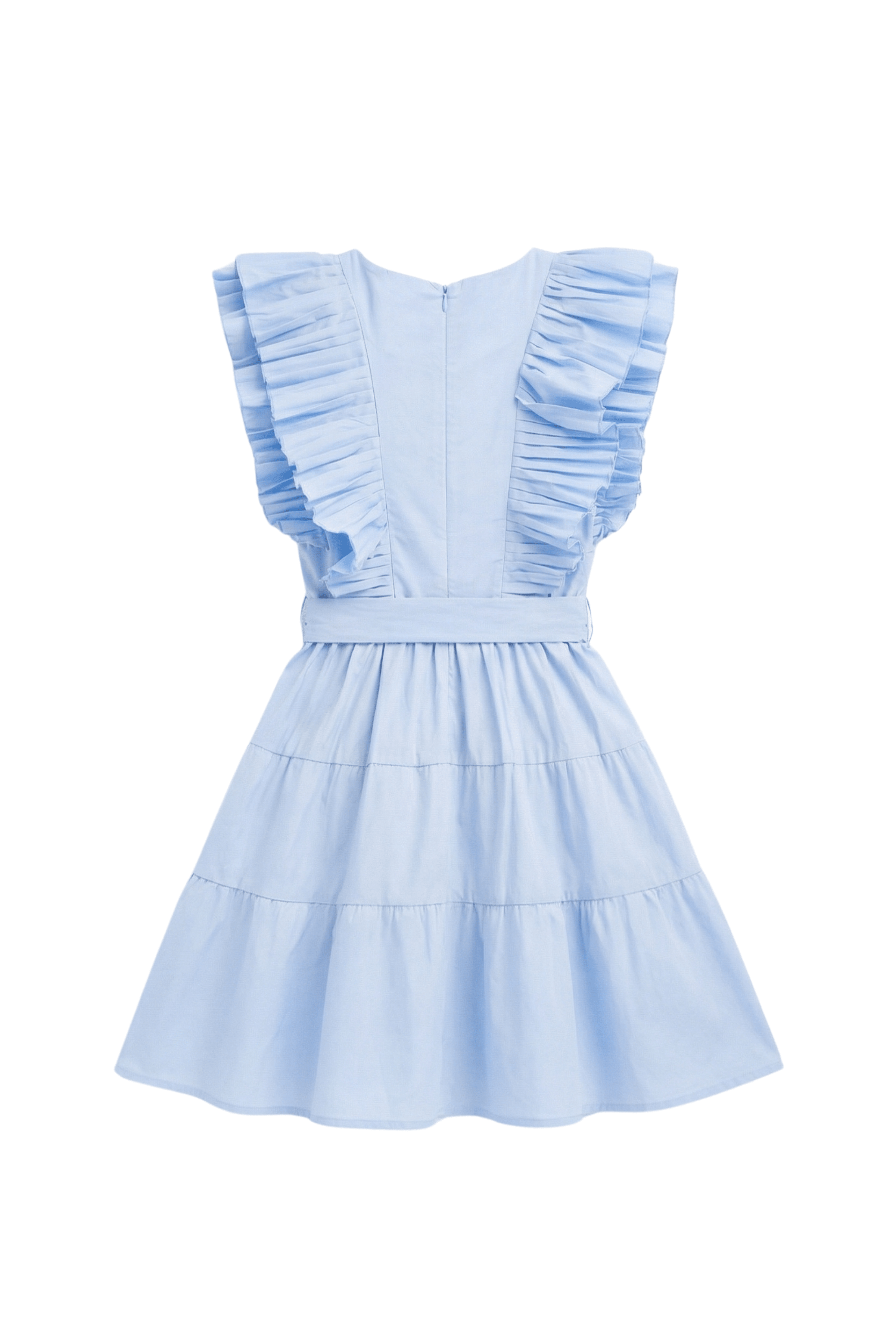 Vestido azul cielo corto con plisado en el pecho Lolitas&L - lolitasyl.com